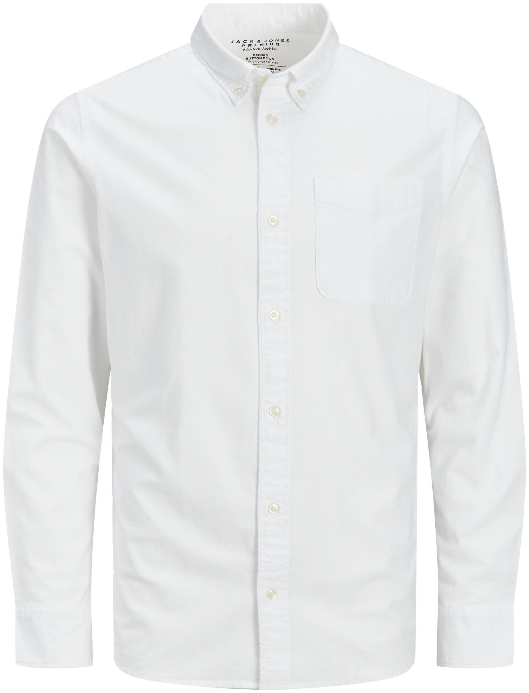 weiß Jack Jones OXFORD BROOK & Langarmhemd