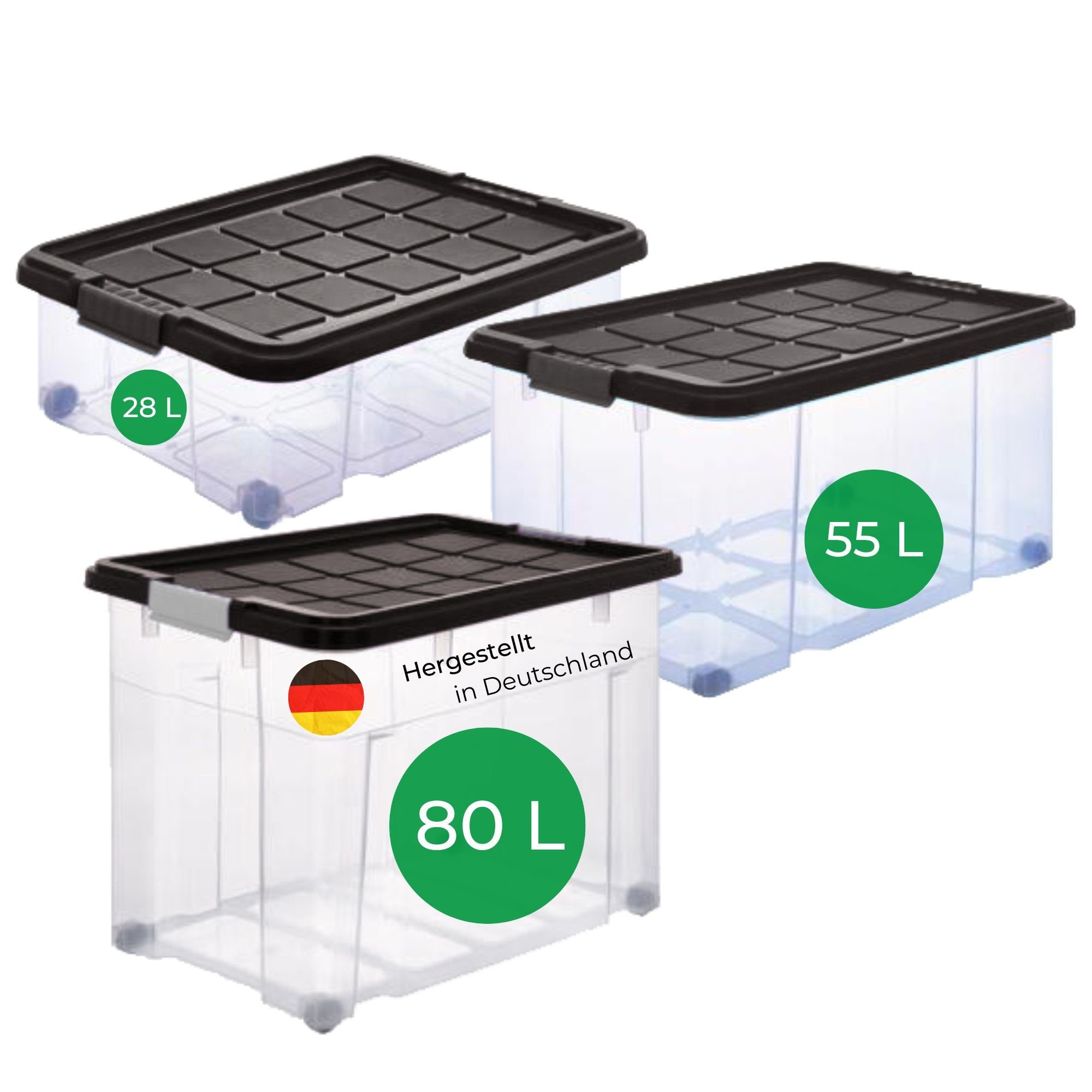 SmartStore Aufbewahrungsbox mit Deckel klein 2 L – 10 transparente