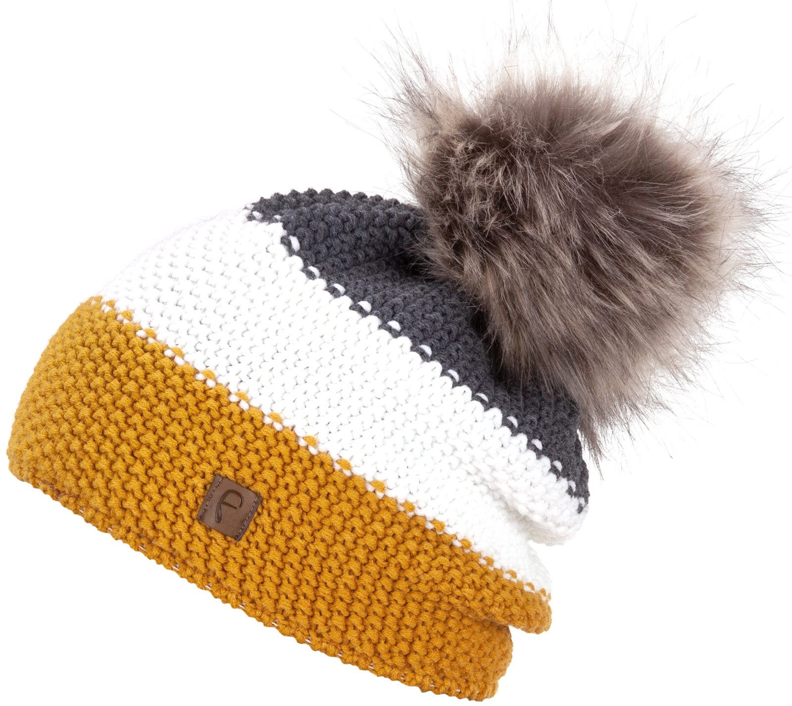Faera Bommelmütze Wintermütze Damen Herren Mütze Beanie Haube gefüttert Bommelmütze