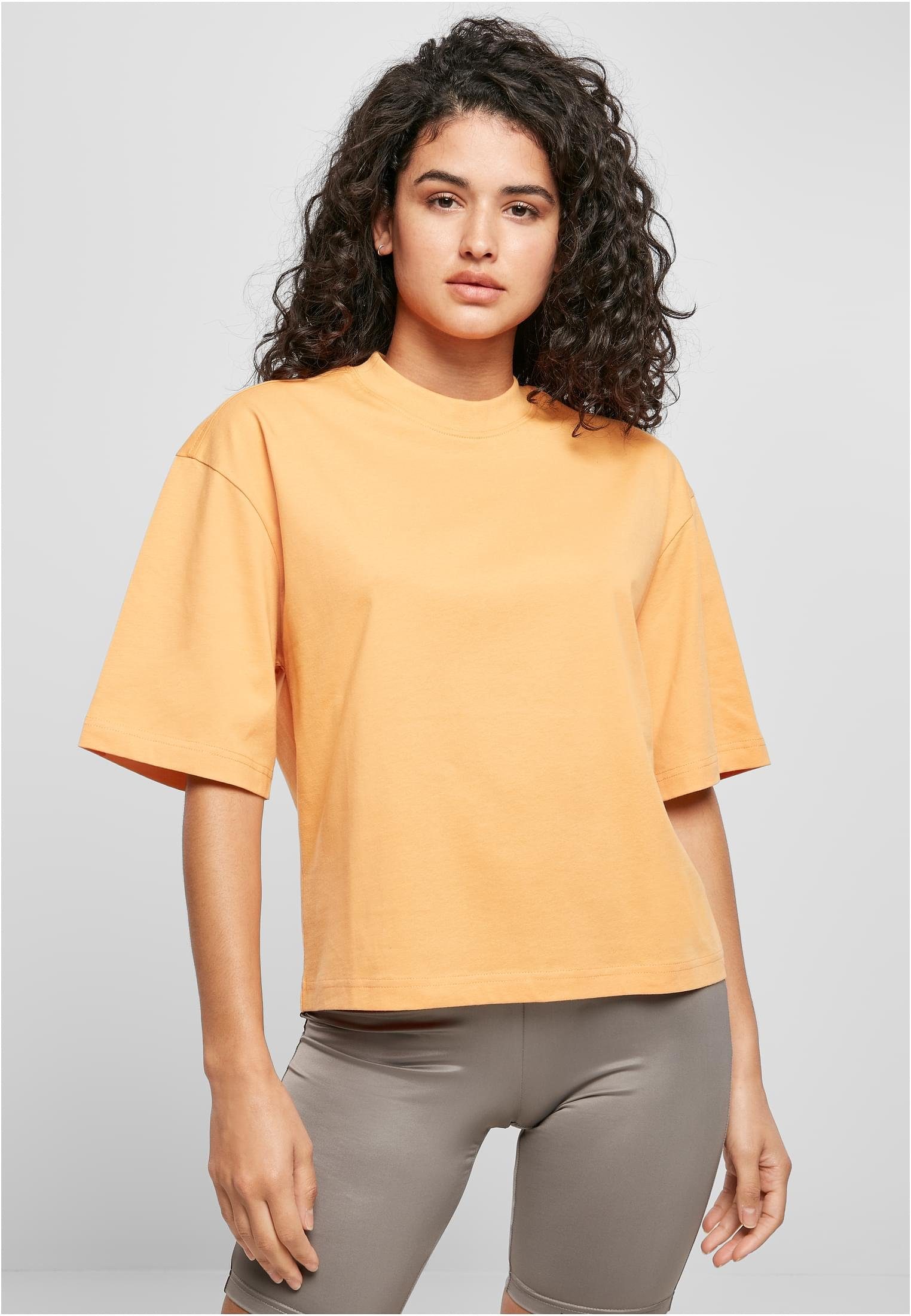 URBAN CLASSICS T-Shirt Damen (1-tlg) Organic Ladies Tee Oversized paleorange