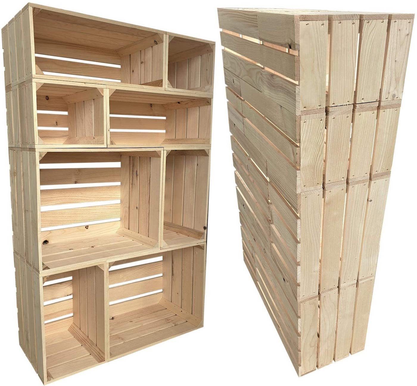 sunnypillow Holzkiste Holzkisten in vielen Farben zur Auswahl, Einzelkiste 25x20x30cm