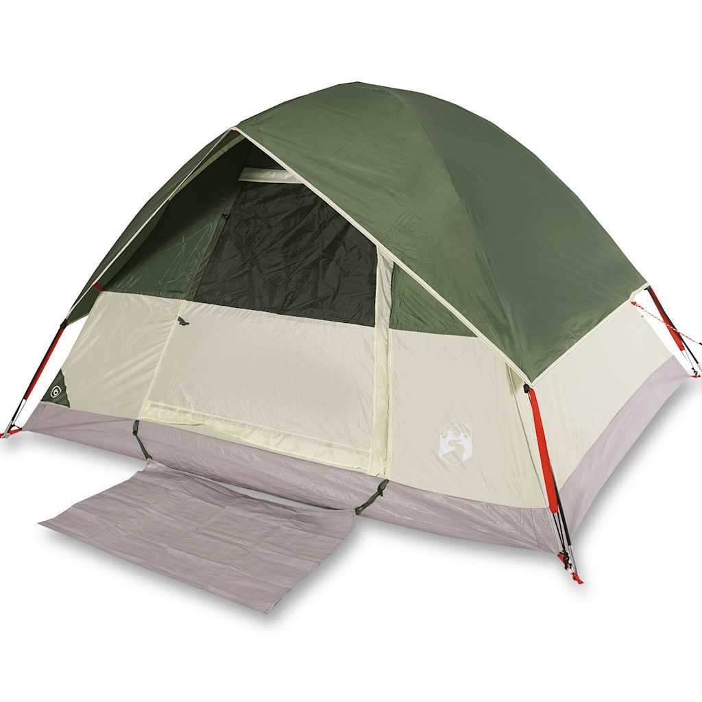 Kuppelzelt Kuppel-Campingzelt 3 Personen Grün Wasserdicht