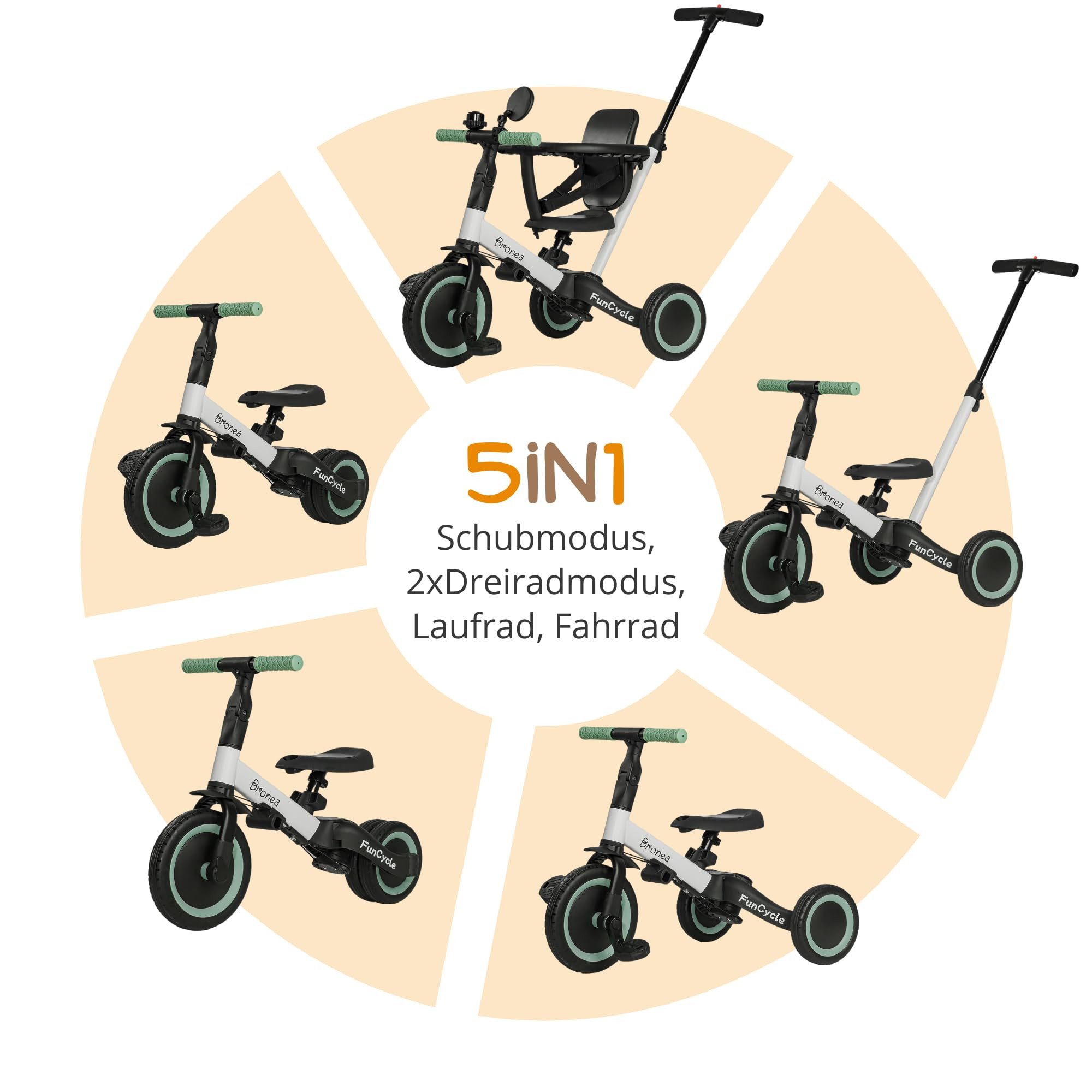 Bronea Dreirad FunCycle 5-in-1 ab 1,5 günstig online kaufen