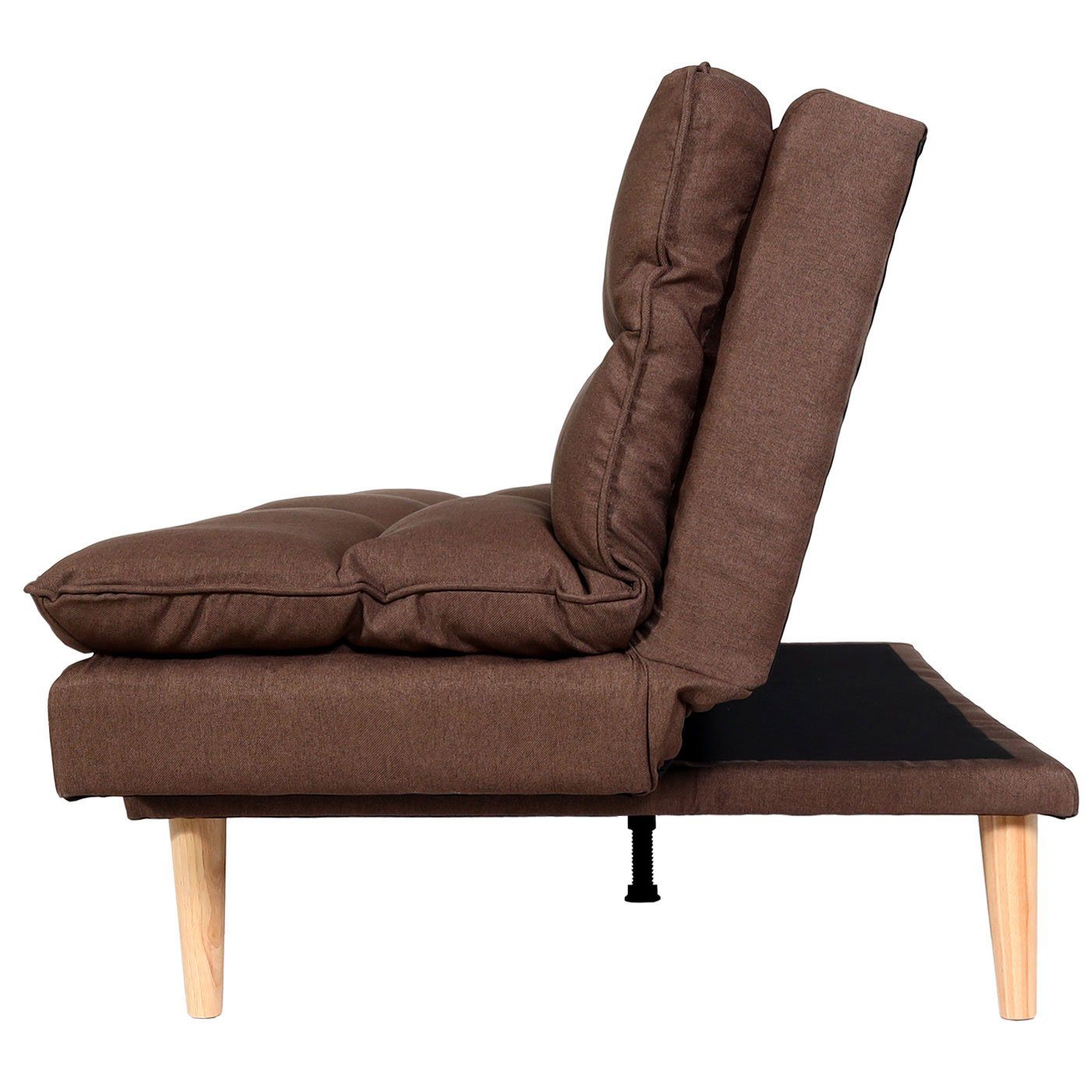 MCW Standfestigkei, Großzügige Hohe Schlafsofa MCW-M79, braun braun | Liegefläche