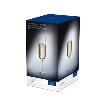 Villeroy & Boch Gläser-Set NewMoon Sektgläser-Set, 170 ml, 4-teilig, Glas