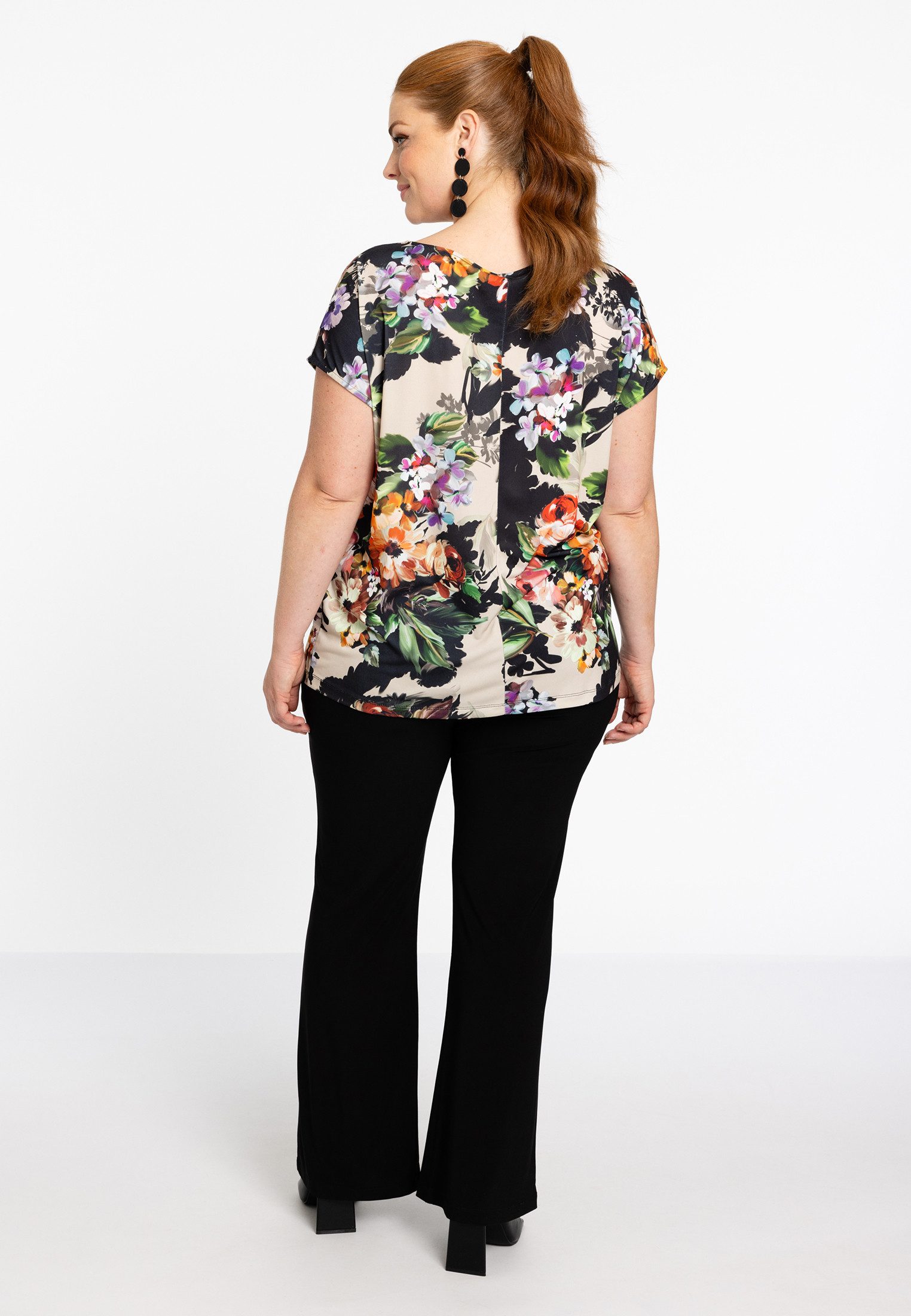 YOEK Tunika Damen Tunika mit Blumenmuster