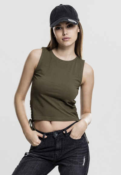 URBAN CLASSICS Muskelshirt Damen Ladies Lace Up Cropped Top (1-tlg)