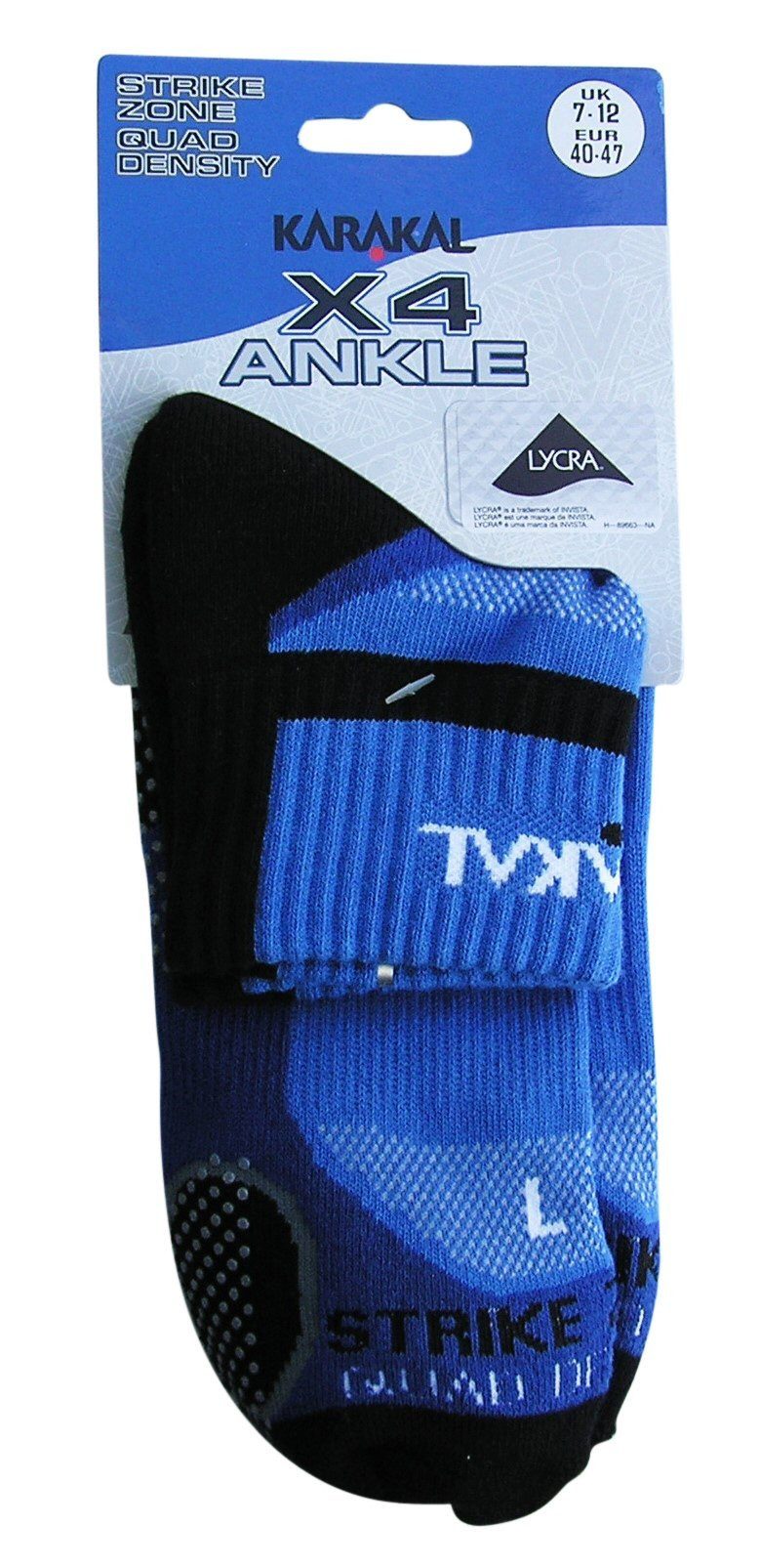 Karakal Socken Indoorsocke X4 Ankle blau/schwarz - 1 Paar