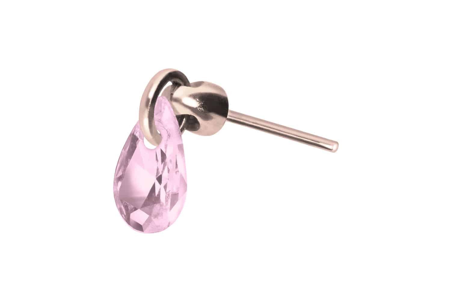 Farbe: Roségoldfarben + Kristall: Rosa
