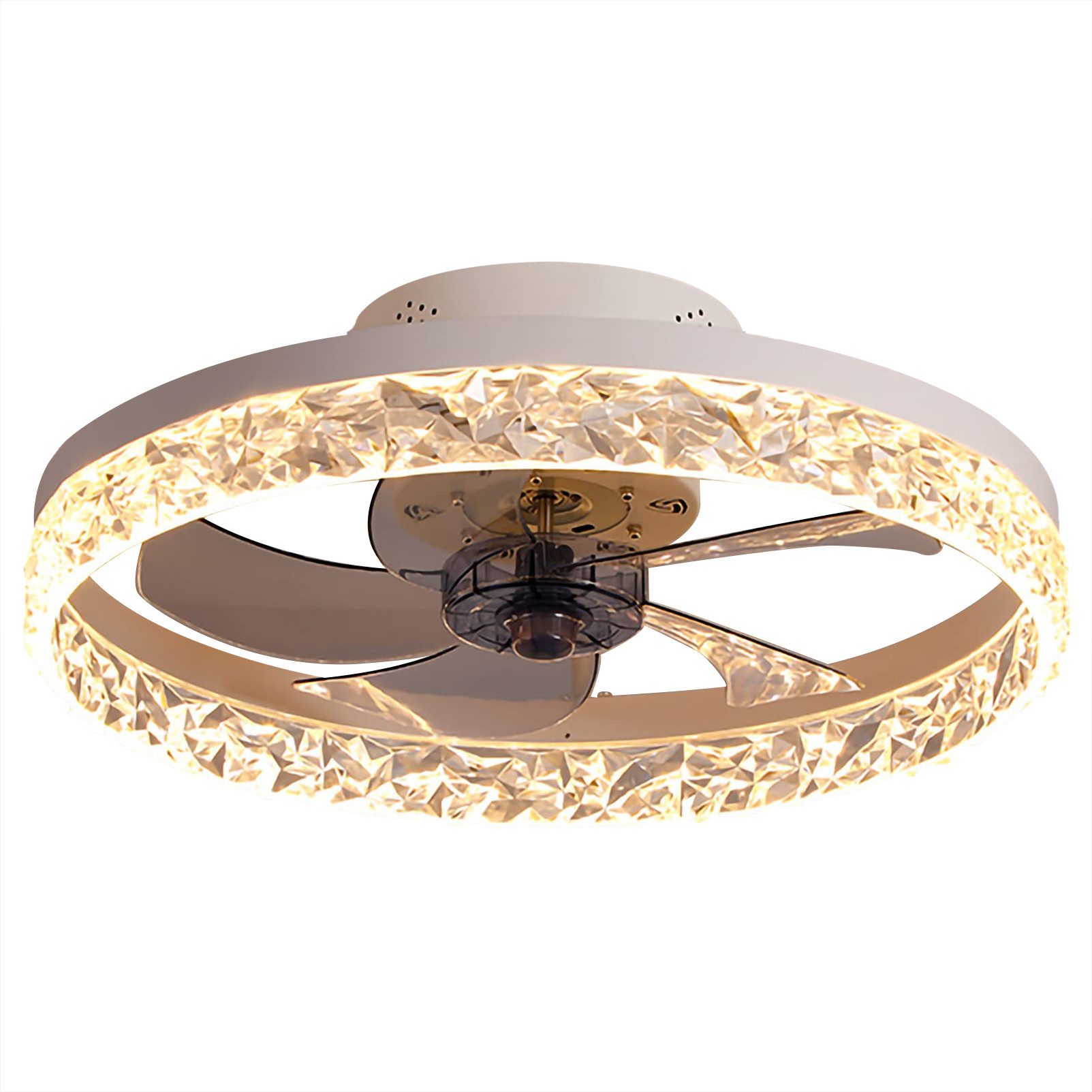 JDONG Deckenventilator mit Beleuchtung, dimmbarer LED-Ventilator mit 6 Gesc günstig online kaufen