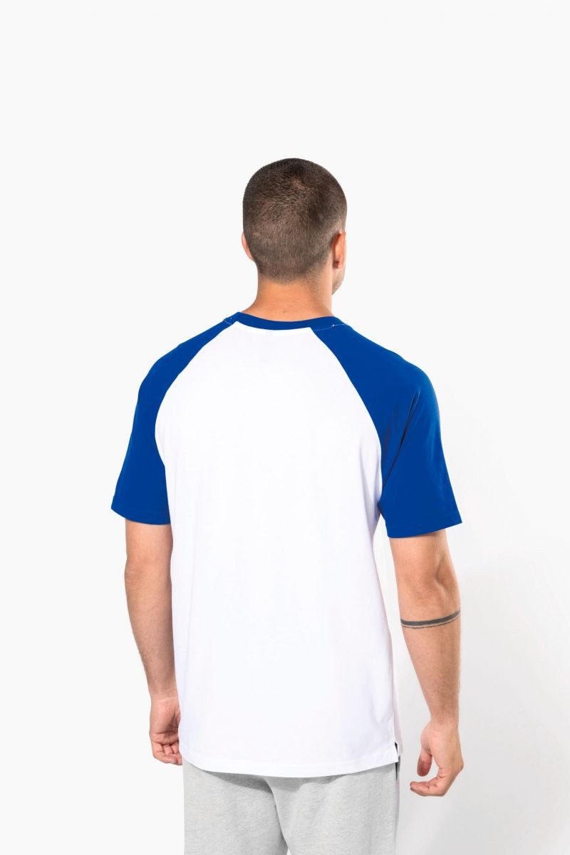 Kariban Rundhalsshirt Herren Baseball-Shirt, zweifarbig