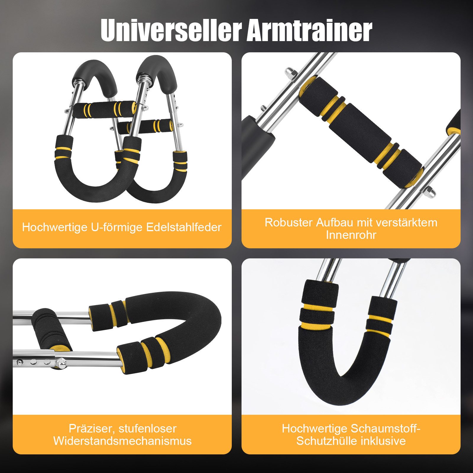 JOYOLEDER Multitrainer Twister Armtrainer Biegehantel, Verstellbares Brust Trainingsgerät &, (Muscle fit Gerät (30-50 kg / 70-110 lb), Tragbarer Power Twister, mit abnehmbarem Design, Trainingsgeräte für Zuhause, Büro & Reise)