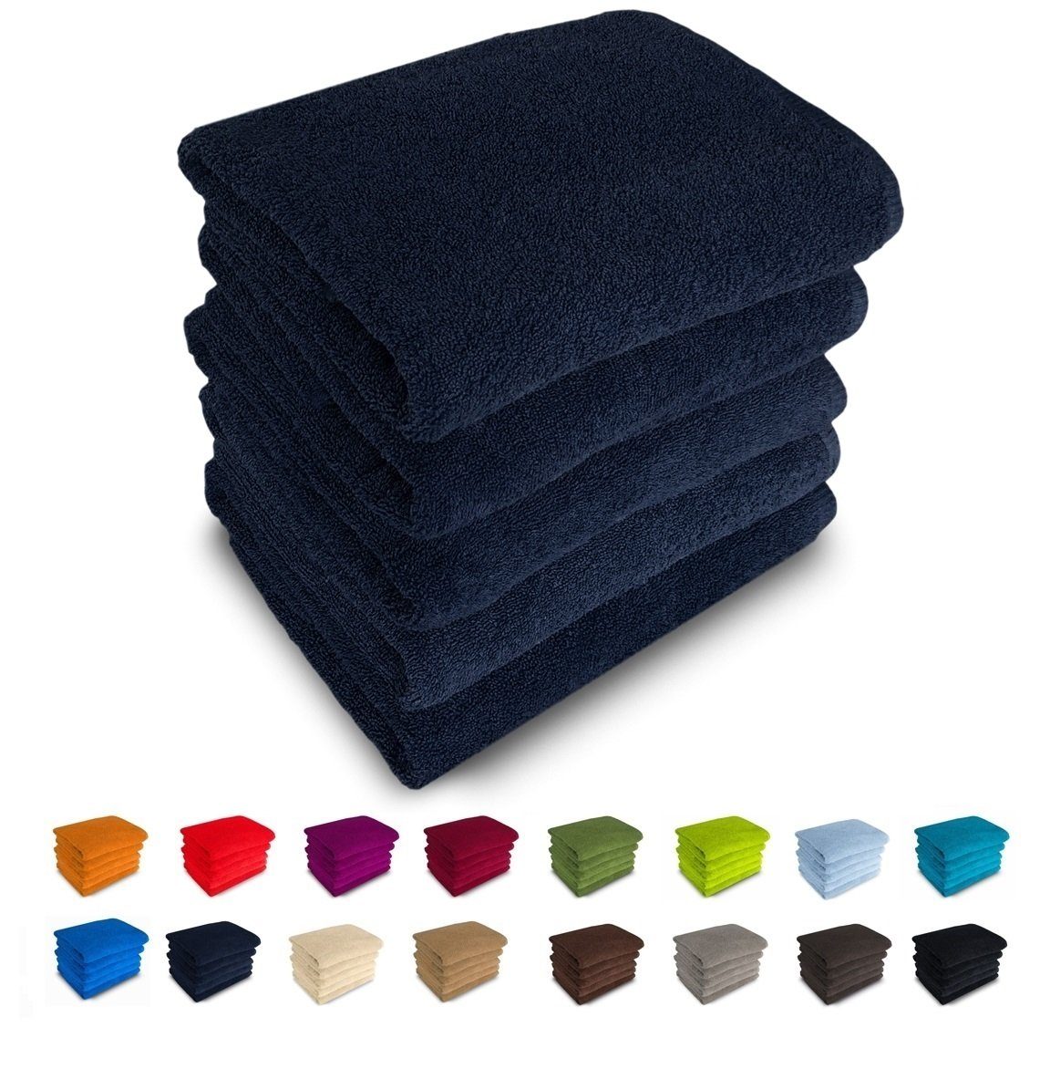 MatratzenL.A.B® Handtücher Rimini 500 g/m² Blauer Schwan®, 50x100 cm,Handtuch,100% Baumwolle,Frottee Frottier,23 Farben