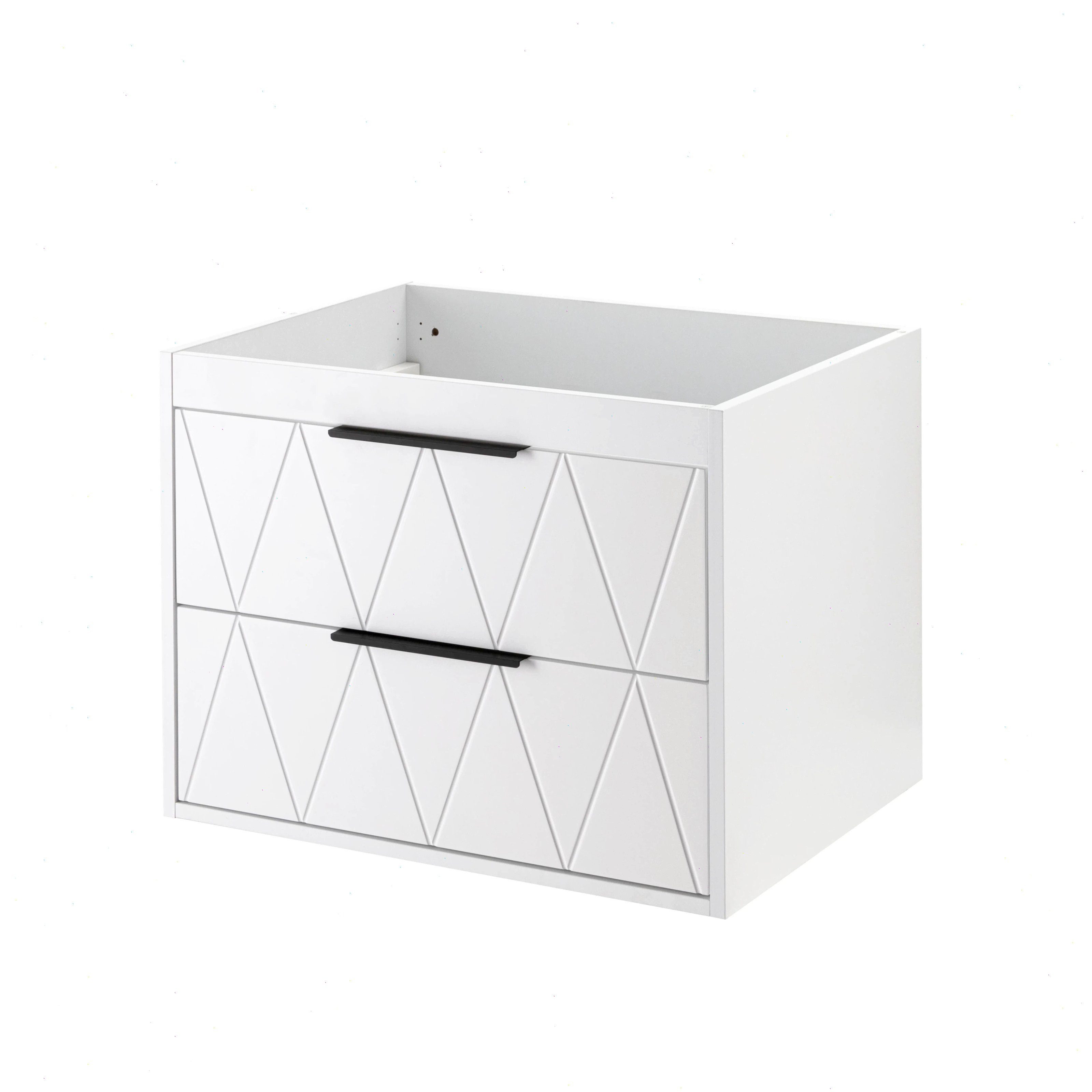 UEV Waschbeckenunterschrank 60cm/75cm/90cm hängend (Badezimmmer Möbel für Gäste WC) Schubladen mit Soft-close, Badmöbel Set für Badezimmer