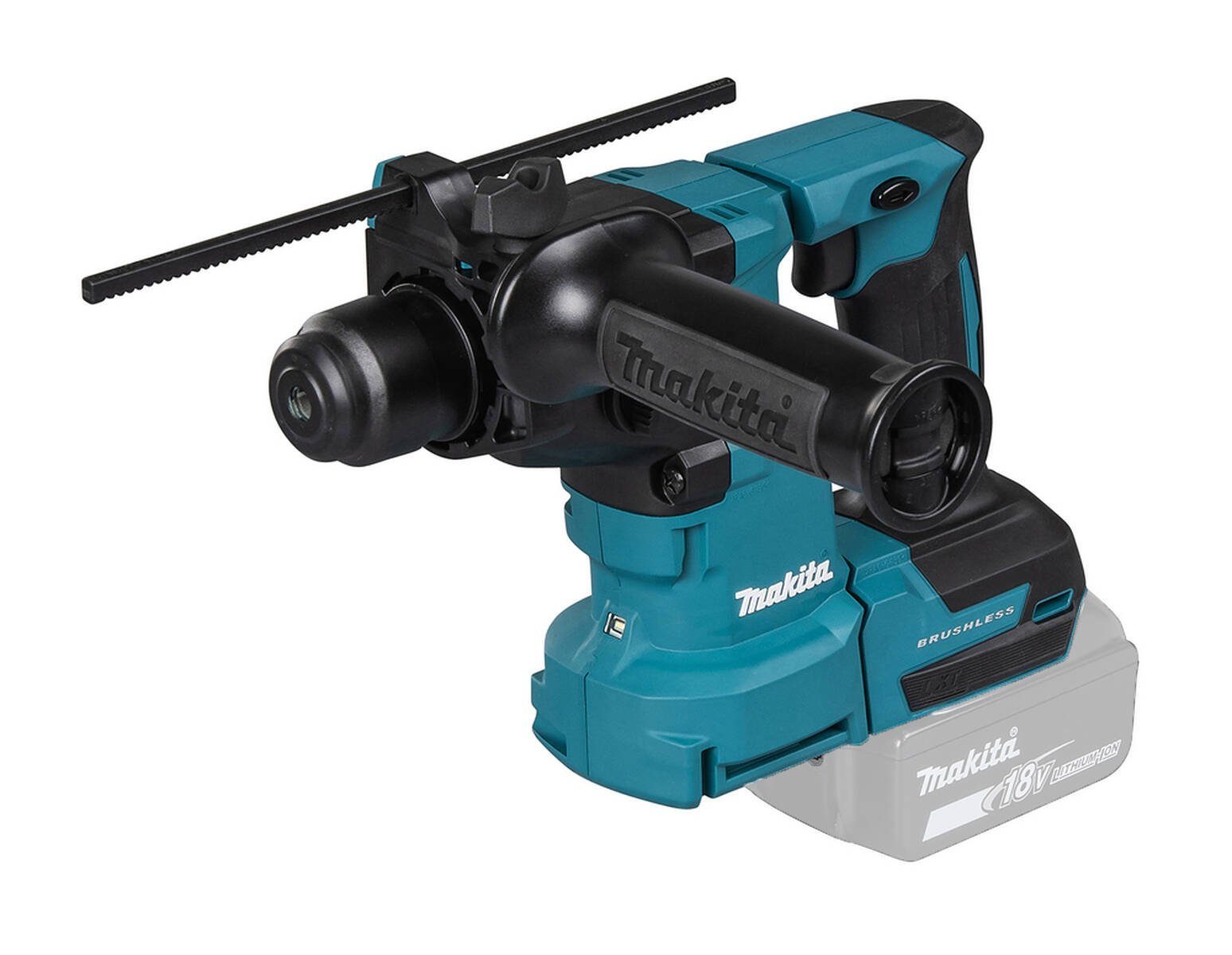 Makita Akku-Bohrhammer DHR183Z, 18 V, (Sologerät, ohne Akku und Ladegerät), SDS-PLUS-Aufnahme, bürstenloser Motor, LED