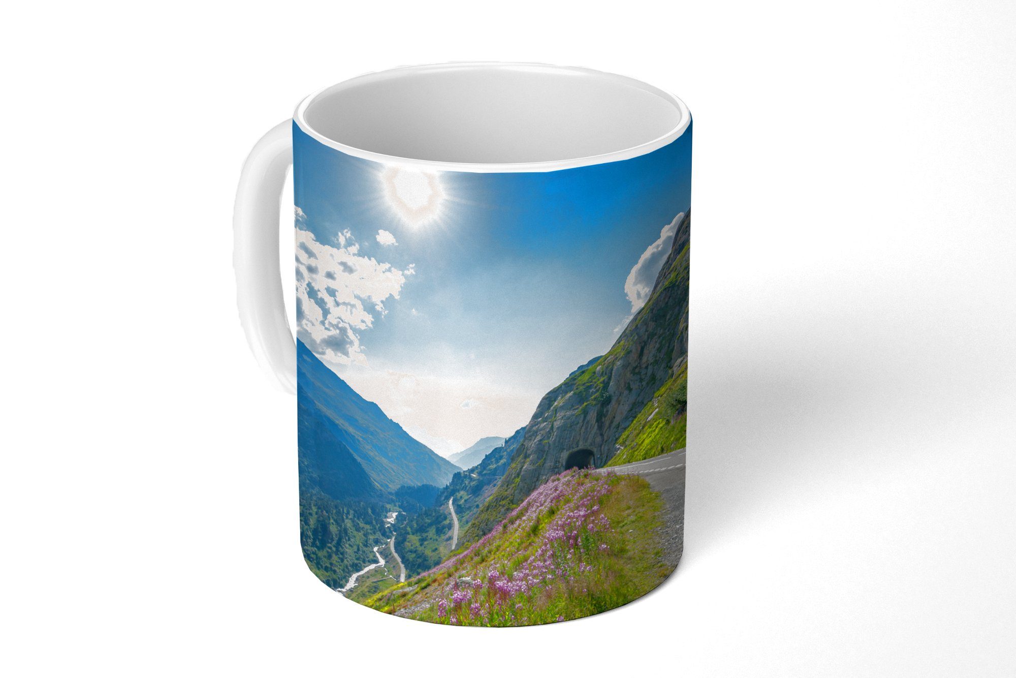 MuchoWow Tasse Schweiz - Alpen - Natur, Keramik, Kaffeetassen, Teetasse, Becher, Teetasse, Geschenk
