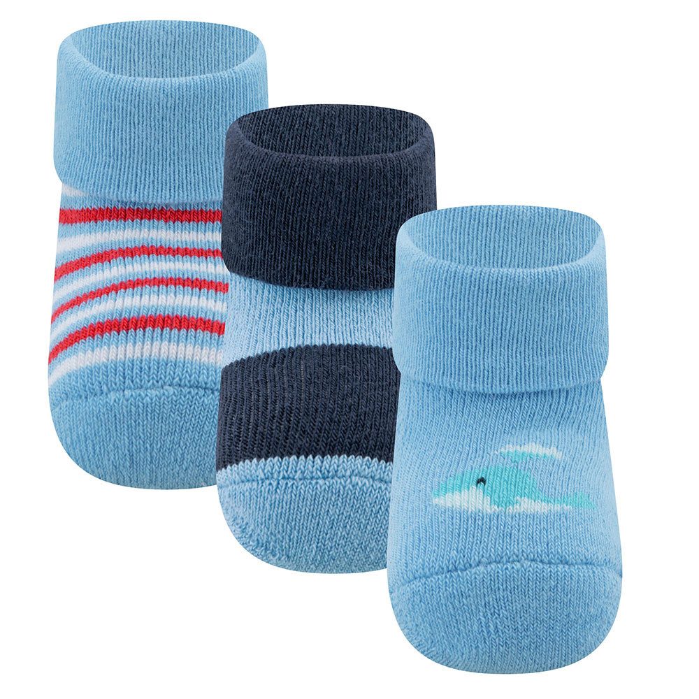 Ewers Socken Newborn Socken 3er Pack Wal/Ringel (3-Paar)