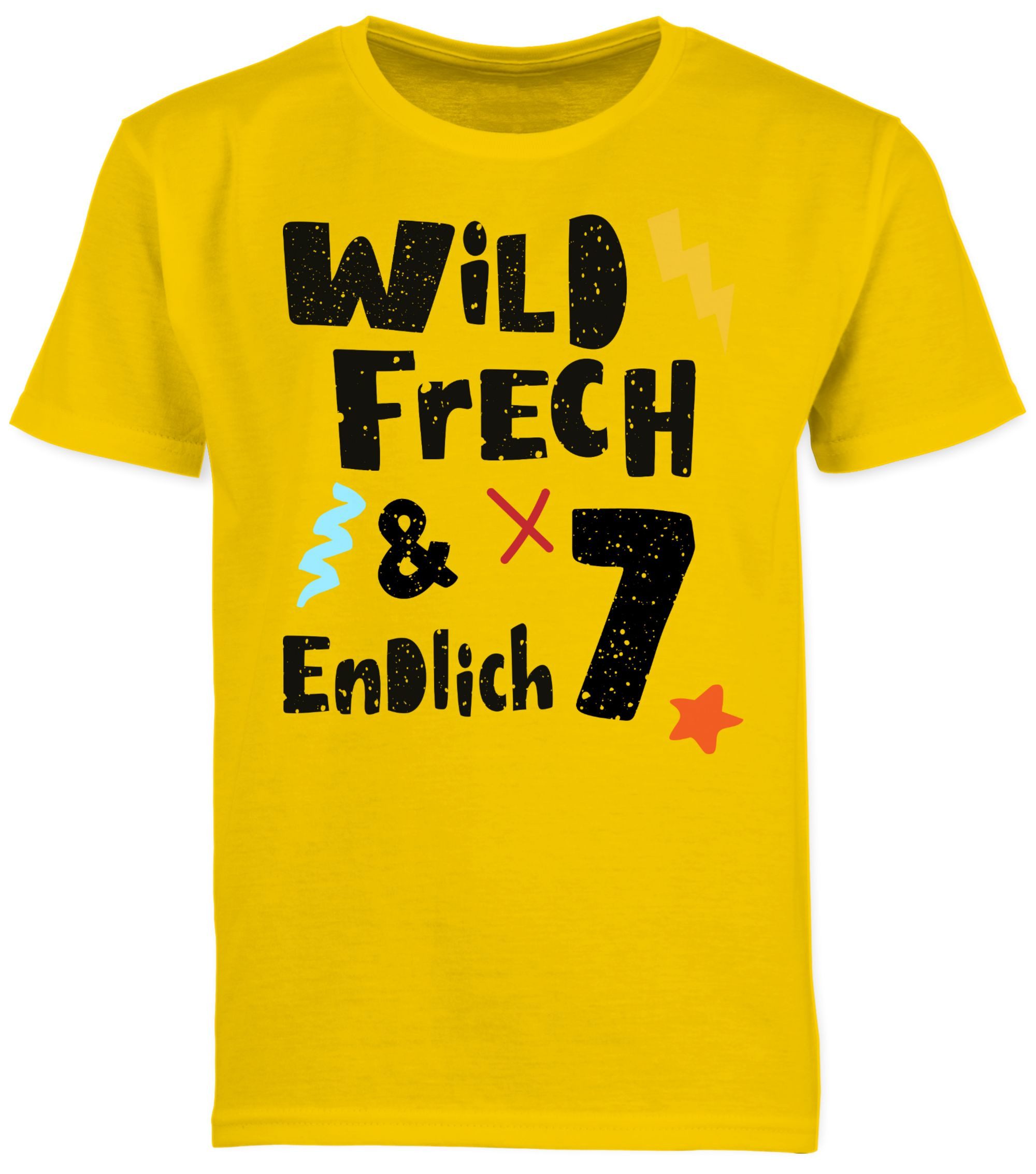T-Shirt Wild frech und endlich 7 - Wunderbar sieben Jahre