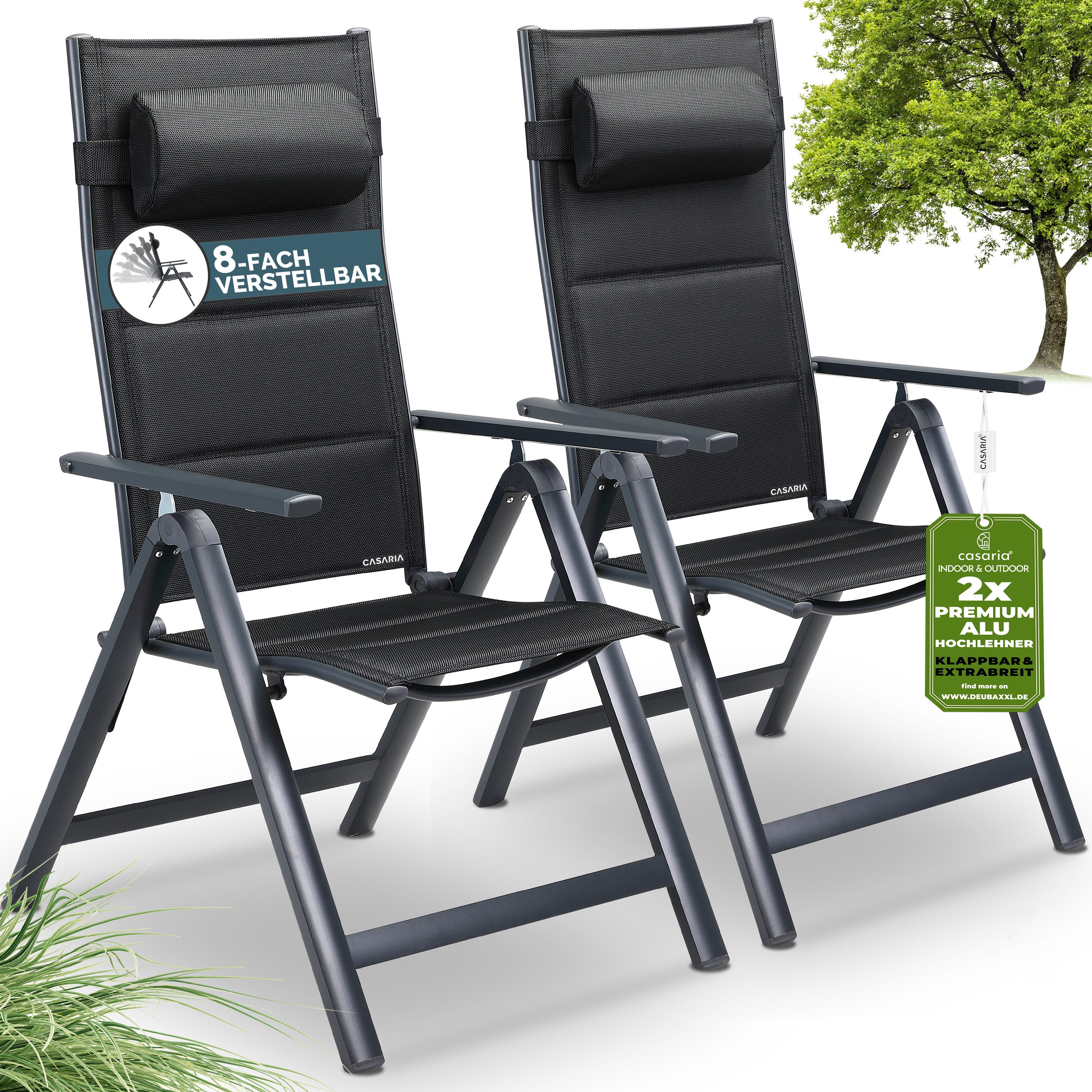 Casaria Gartenstuhl Bern Premium (2 St), günstig online kaufen