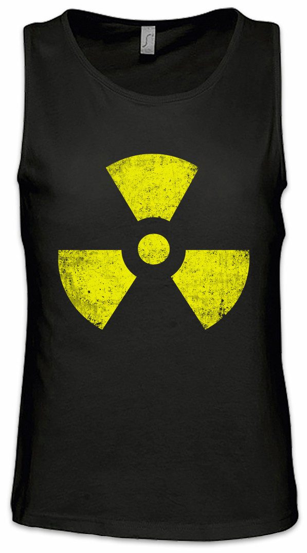 Tanktop Black Radioactive Vintage Symbol Ärmelloses T-Shirt Goth TBBT Cyber
