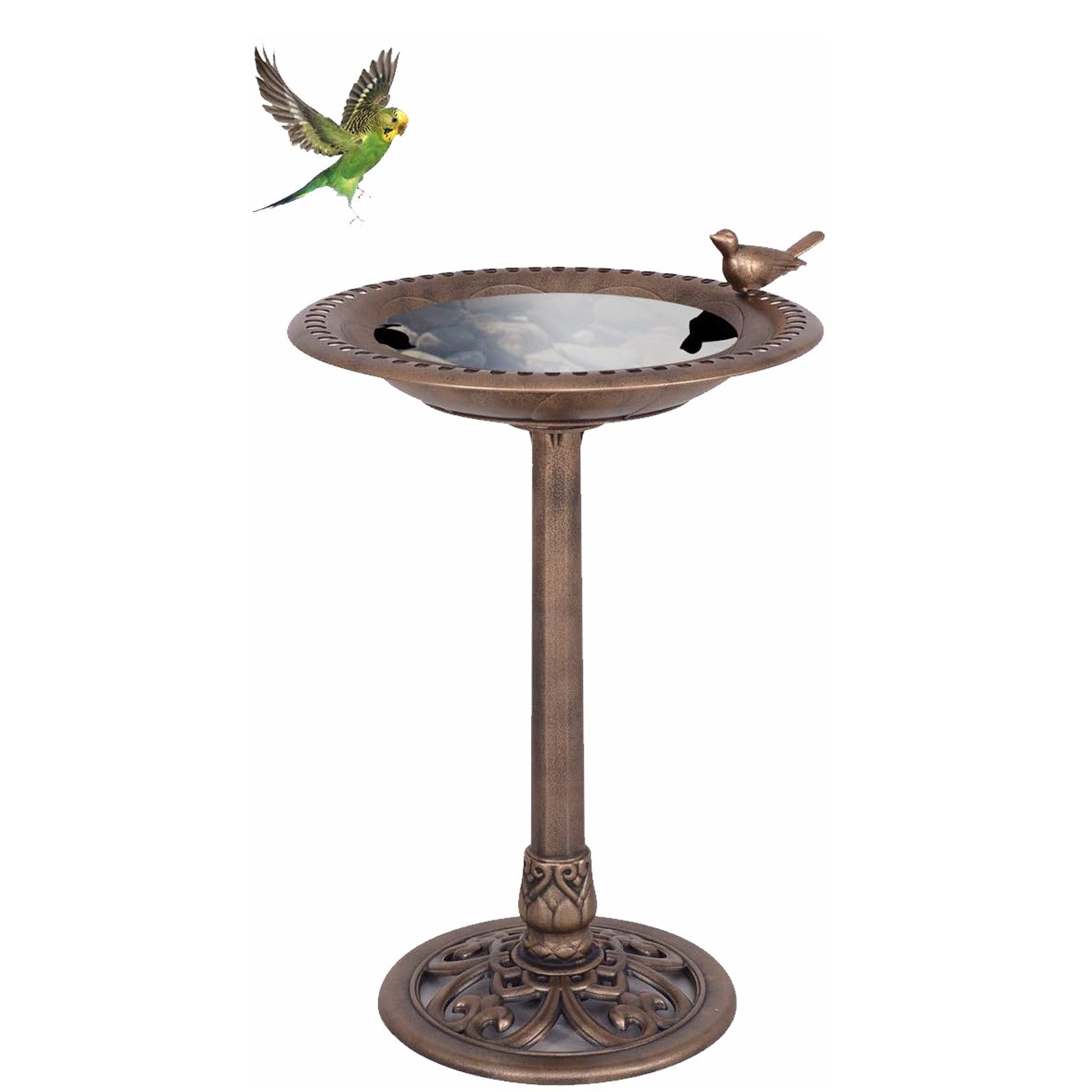 KOMFOTTEU Vogeltränke Vogelbad Vogelfuttersäule, für Wildvögel