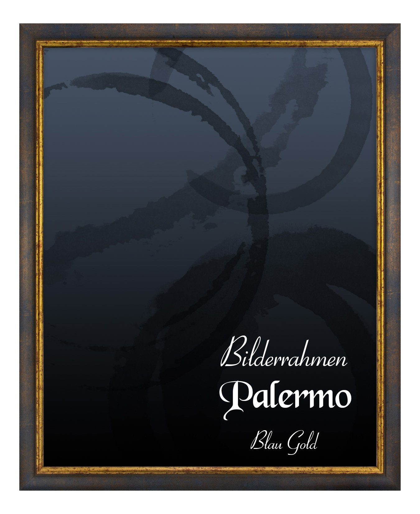 BIRAPA Einzelrahmen Bilderrahmen Palermo, (1 Stück), 40x55 cm, Blau Gold, Holz