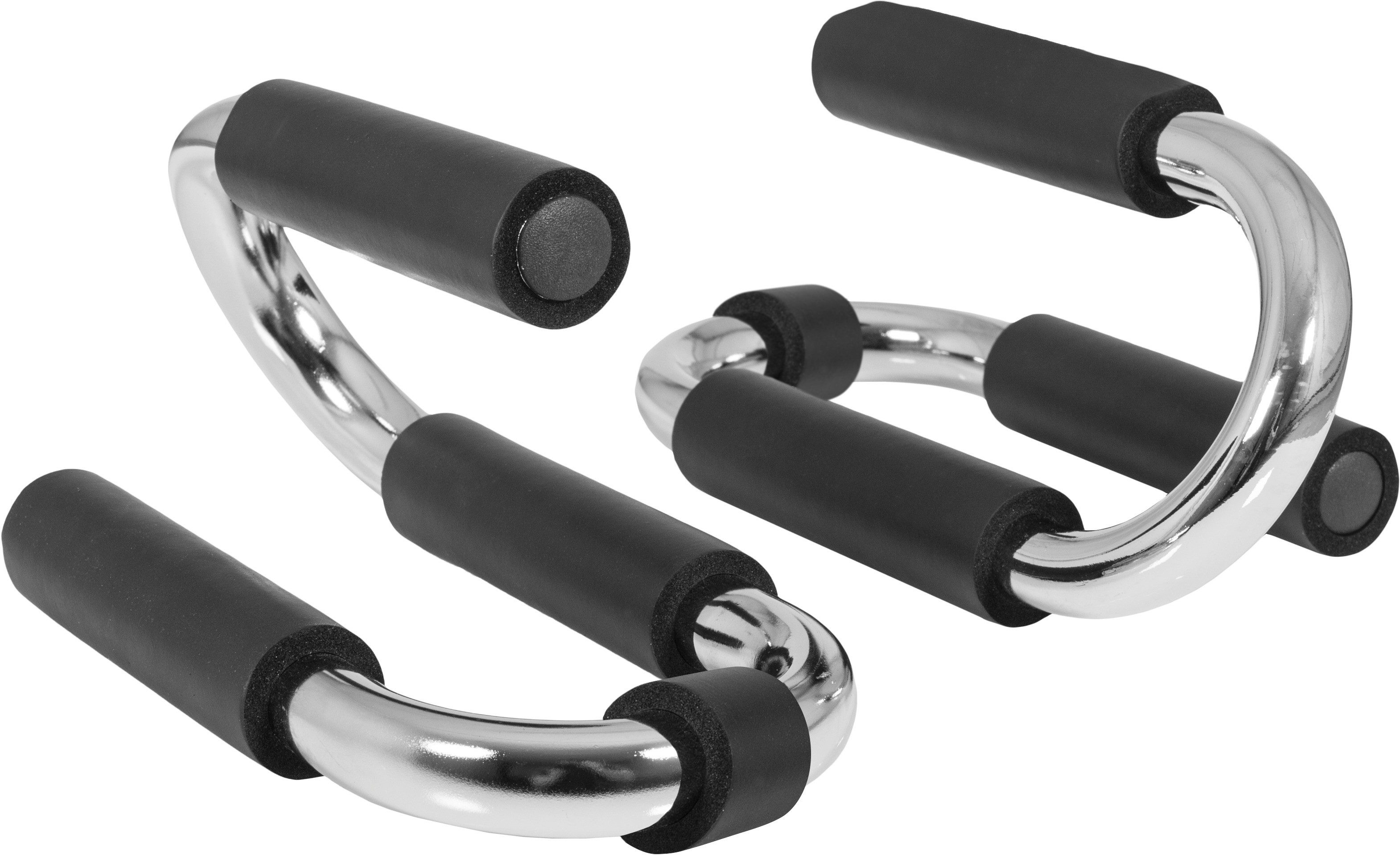 Liegestützgriffe 2er Set, Rutschfest, Verchromt, Ergonomisch - Push up Bars, Liegestütz