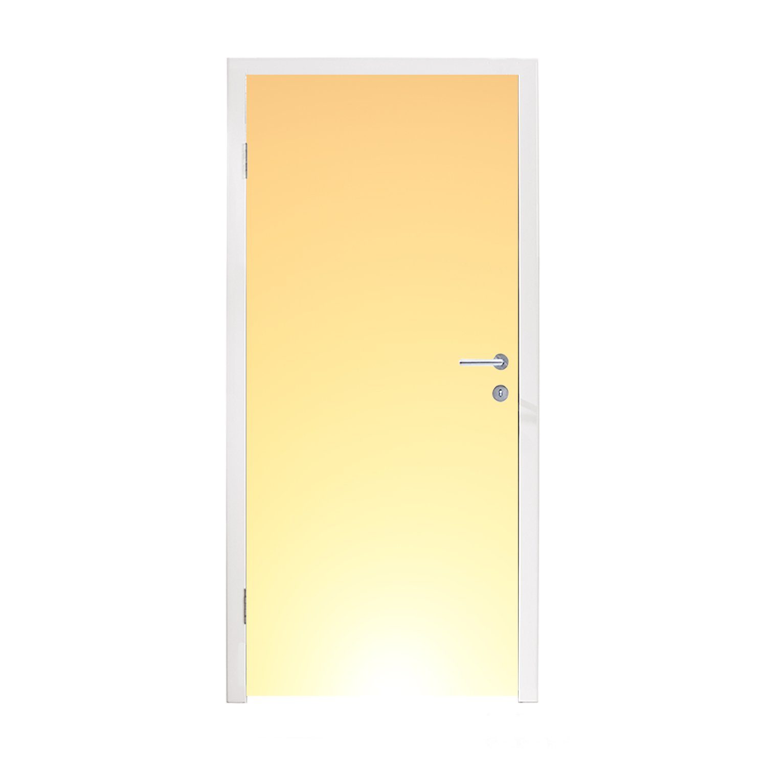 MuchoWow Türtapete Türaufkleber, 75x205 Matt, mit St), Fototapete cm bedruckt, Sonne (1 Tür, gelbem für Schimmer