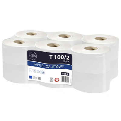 Sarcia.eu Toilettenpapier ELLIS Ecoline 2-lagiges Zellulose-Toilettenpapier (12-St)