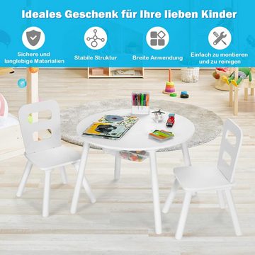 KOMFOTTEU Kindersitzgruppe, (Set, 3-tlg), mit Netztasche, aus Holz