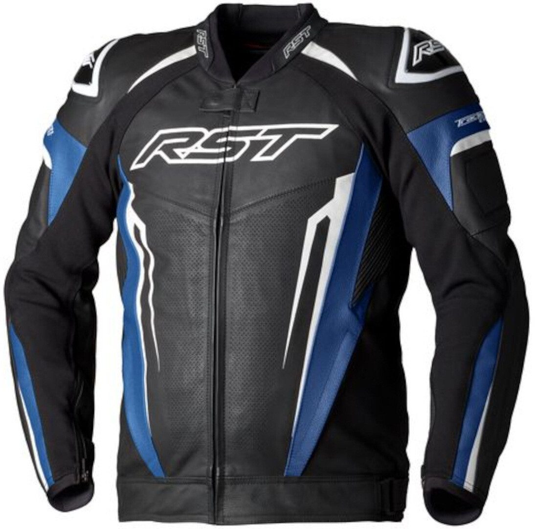 RST Motorradjacke Tractech EVO 5 Motorrad Lederjacke Rückenprotektor enthalten,perforiert,herausnehmbares Innenfutter