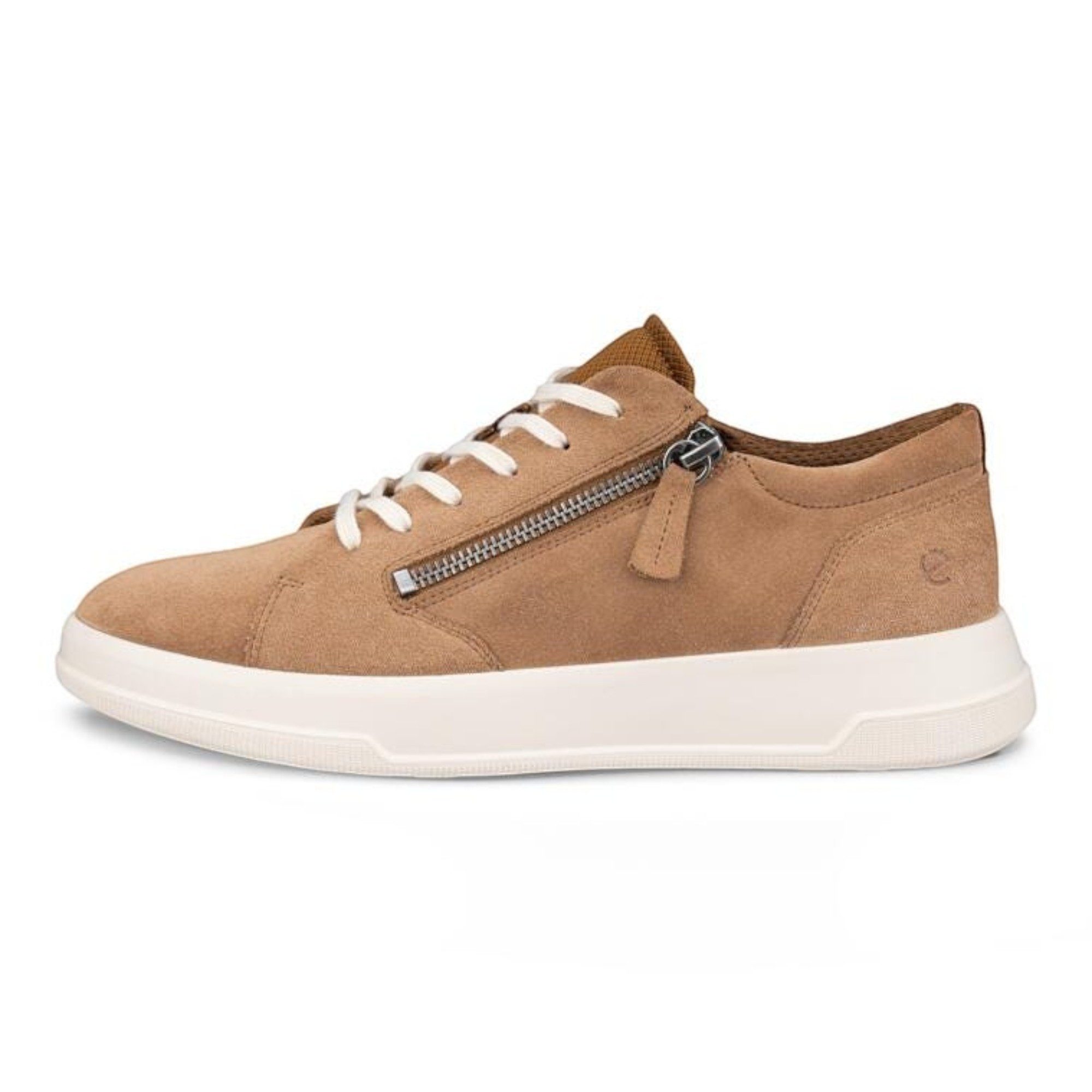 Ecco Move Zip Lace (Premium-Leder) camelbraun Damen Sneaker