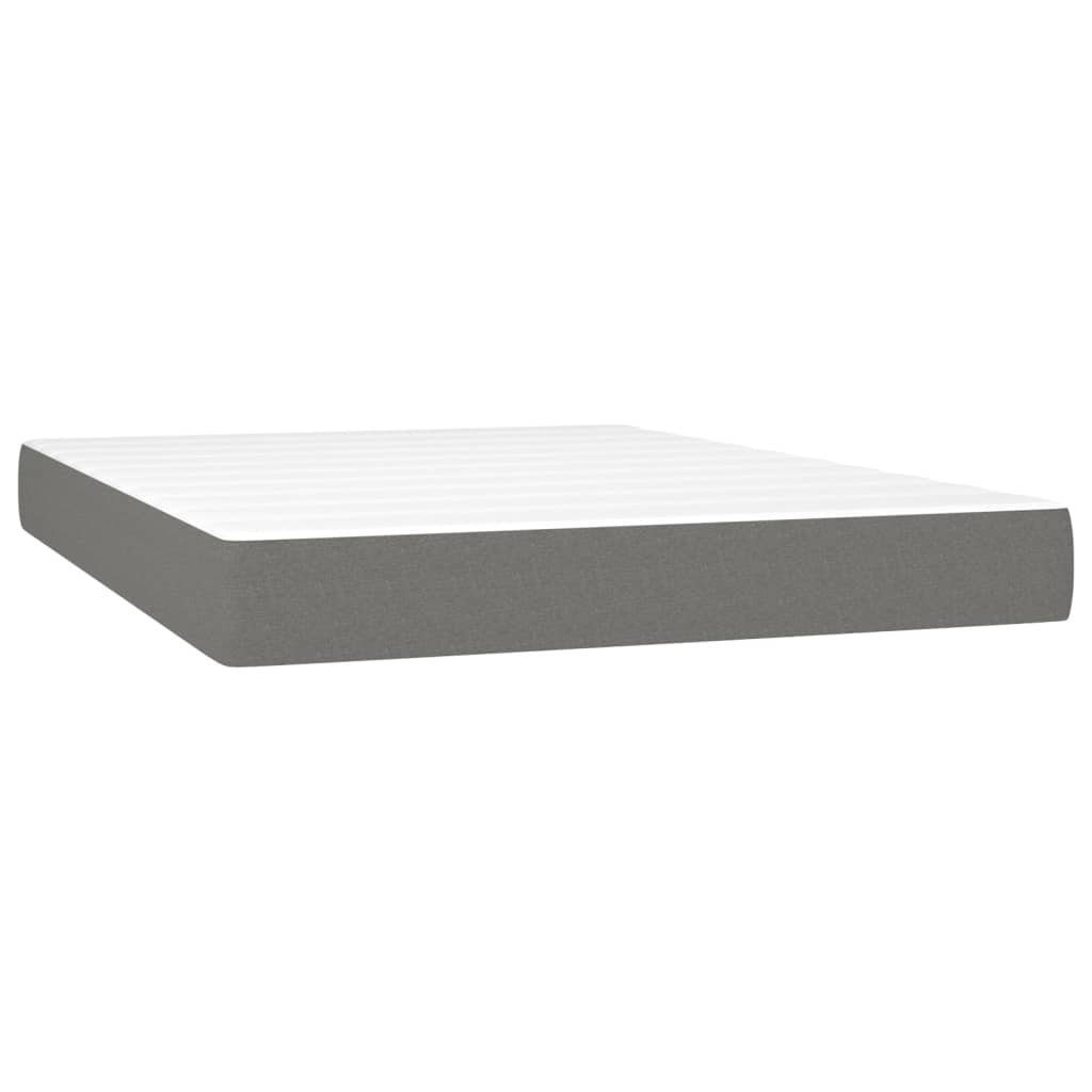 Boxspringmatratze Taschenfederkernmatratze Mittel Dunkelgrau 140x200x20 cm Stoff, vidaXL, 20 cm hoch