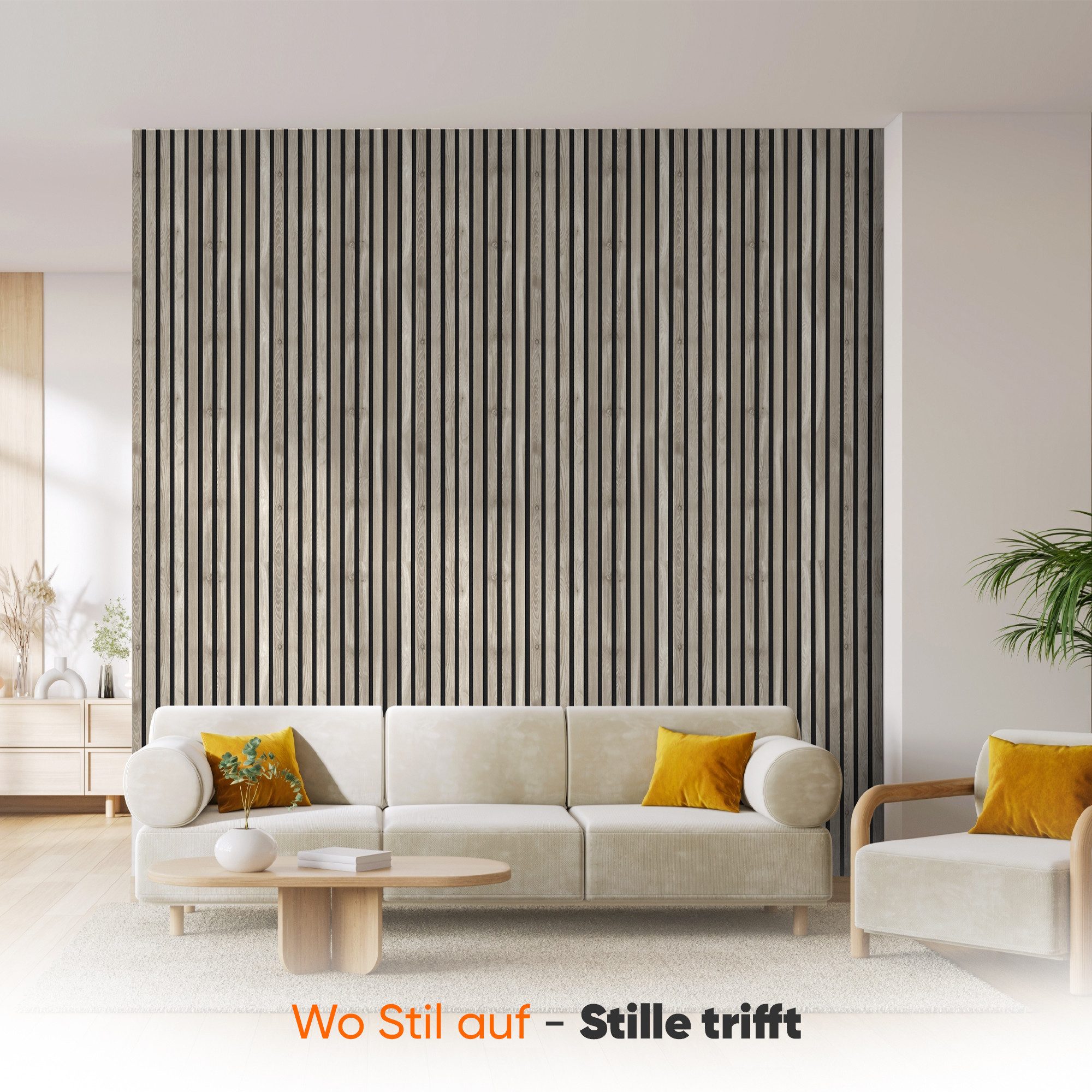 IZODEKOR 3D Wandpaneel Akustikpaneele in Holzoptik mit Filz – Schalldämmung & Raumakustik, BxL: 60x120 cm, 0,72 qm, (Set, Akustikpaneele als Set) schallabsorbie – Bild 2 von 5