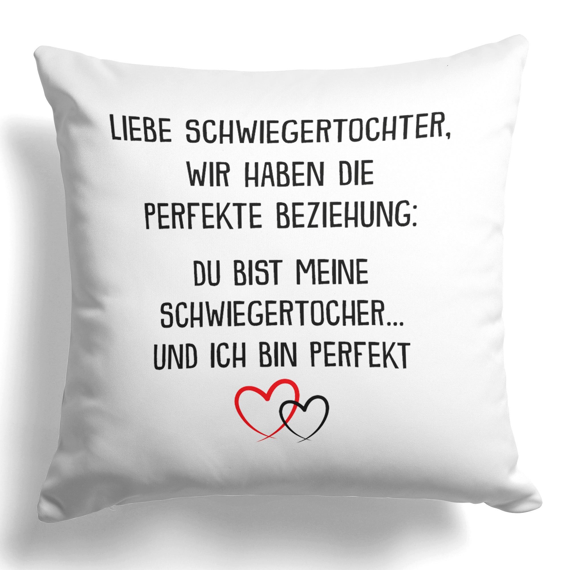 22Feels Dekokissen Schwiegertochter Geschenk Hochzeit Deko Frauen Weihnachten Geburtstag, Deko mit Persönlichkeit