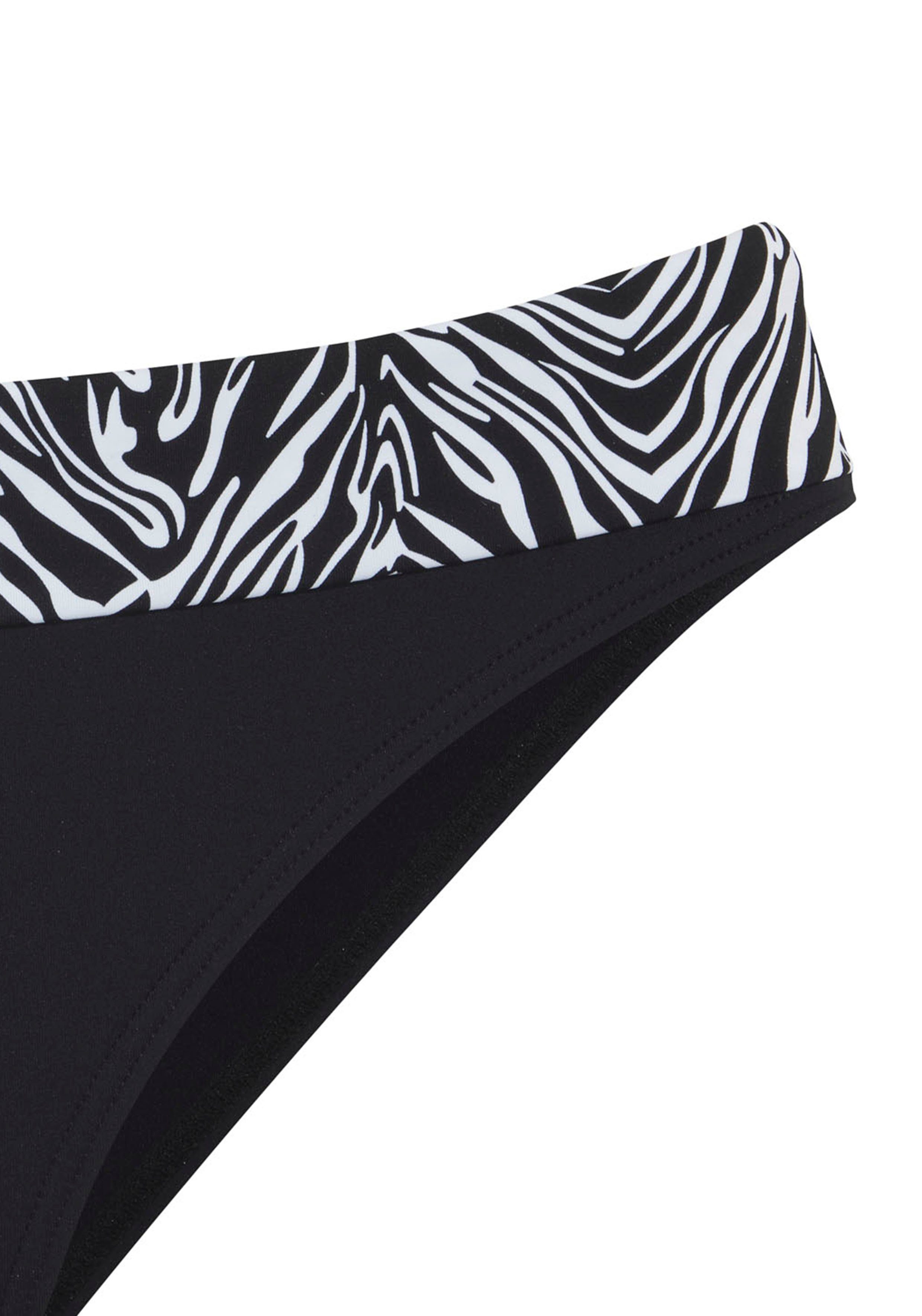 s.Oliver Bikini-Hose Kanto mit Umschlagbund im Animal-Design günstig online kaufen