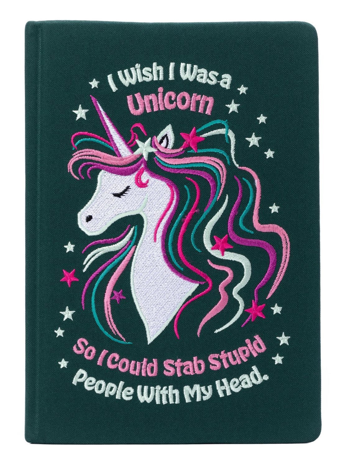 Tagebuch I Wish I Was a Unicorn Embroidered Journal