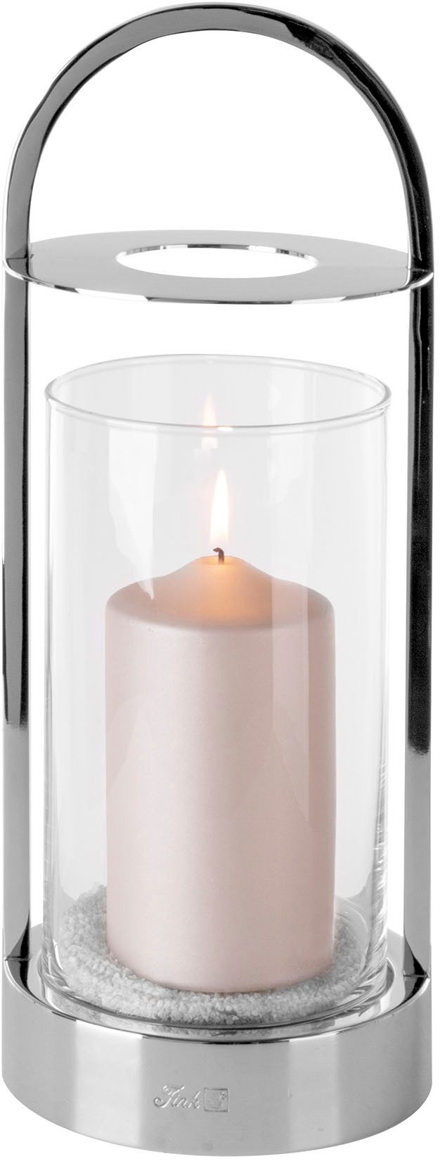 Fink Windlicht LAKIS (1 St), Laterne mit Glas, aus Edelstahl, Höhe ca. 38 cm, Outdoorgeeignet