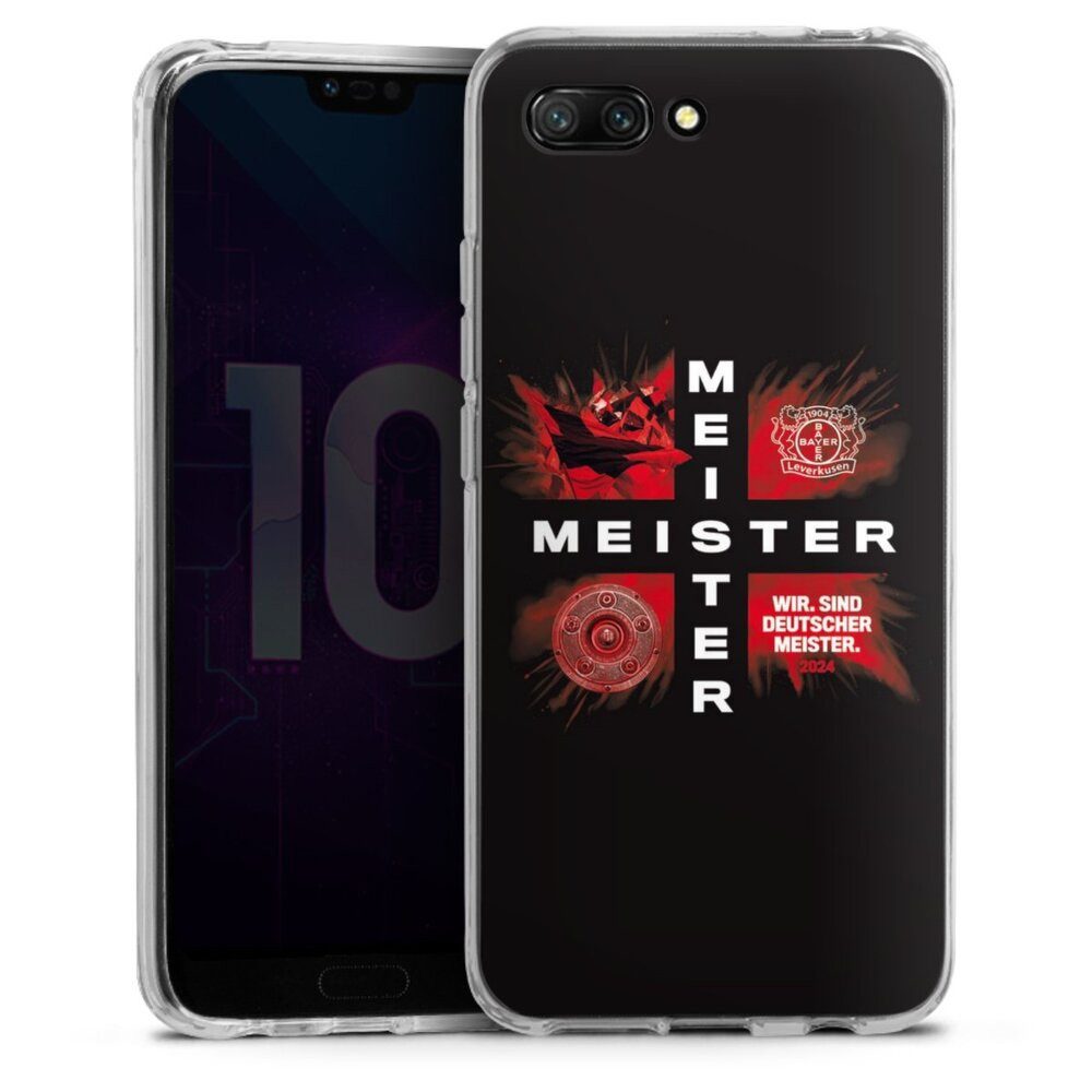 DeinDesign Handyhülle Bayer 04 Leverkusen Meister Offizielles Lizenzprodukt, Huawei Honor 10 Silikon Hülle Bumper Case Handy Schutzhülle