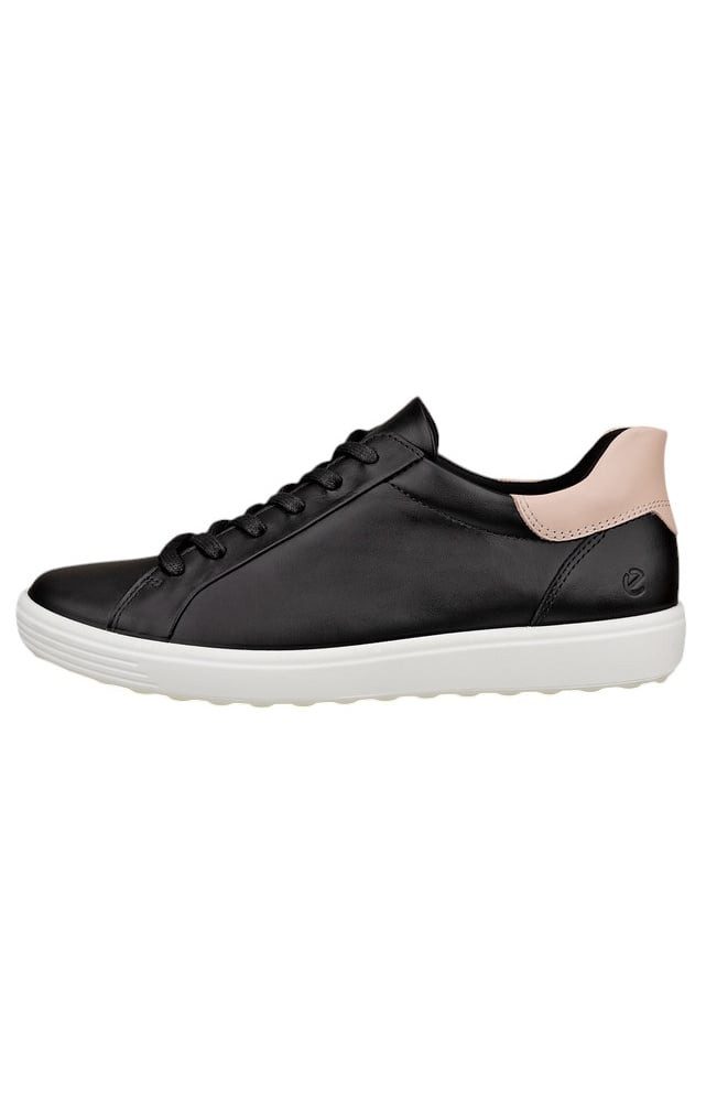 Ecco Soft 7 Easy Slip Low (Premium-Leder) schwarz/weiss Damen Sneaker – Bild 3 von 5