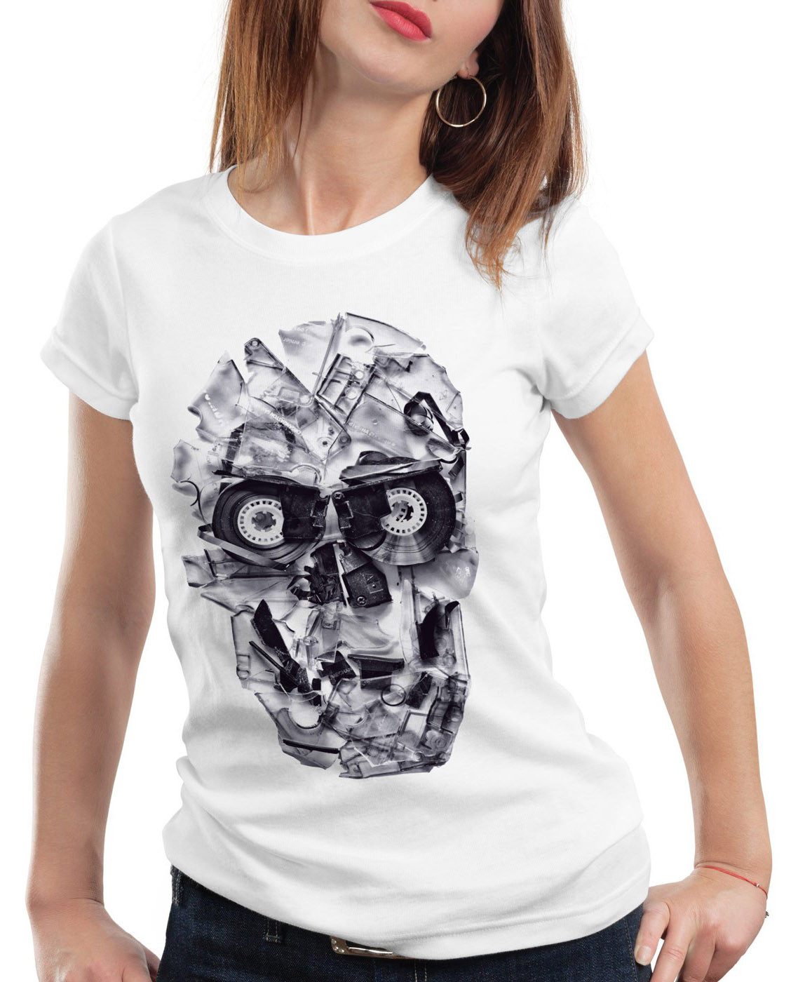 style3 T-Shirt DJ Totenkopf tape kassette günstig online kaufen