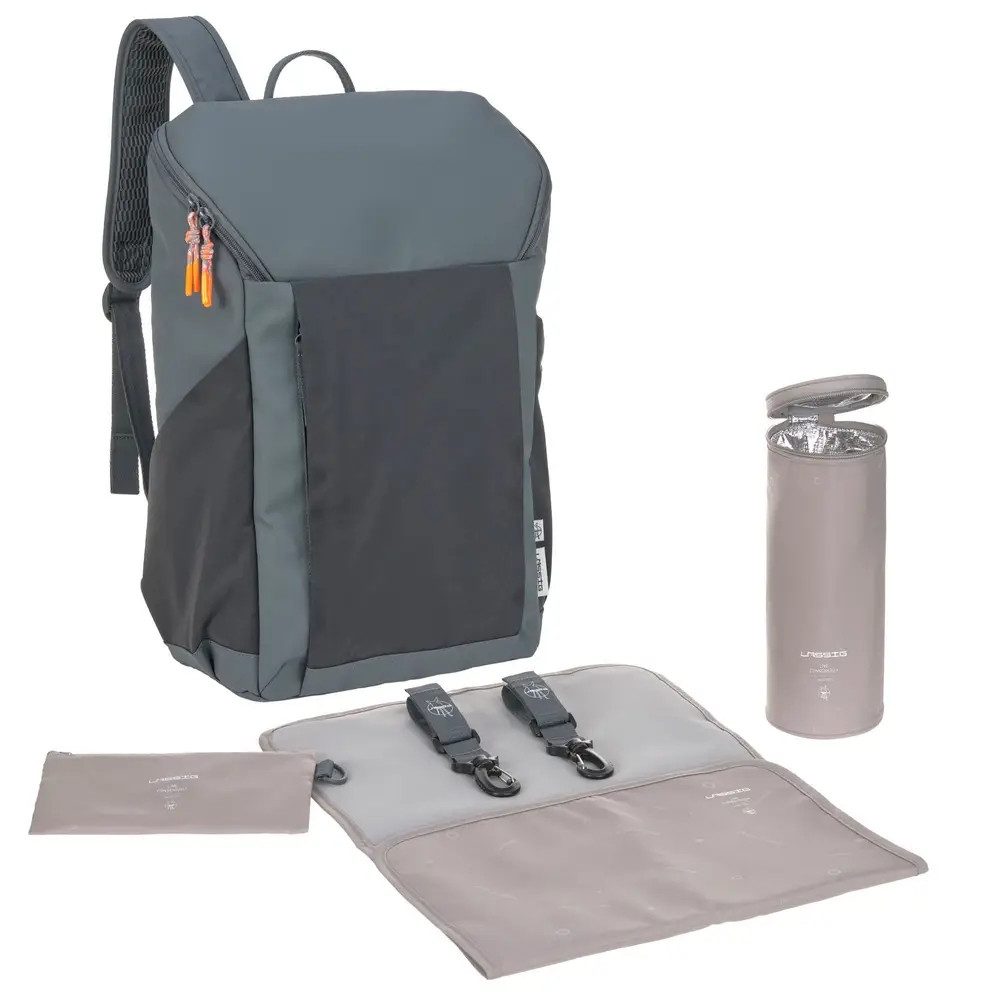 LÄSSIG Wickeltasche GRE Slender Up Backpack Reflective anthracite