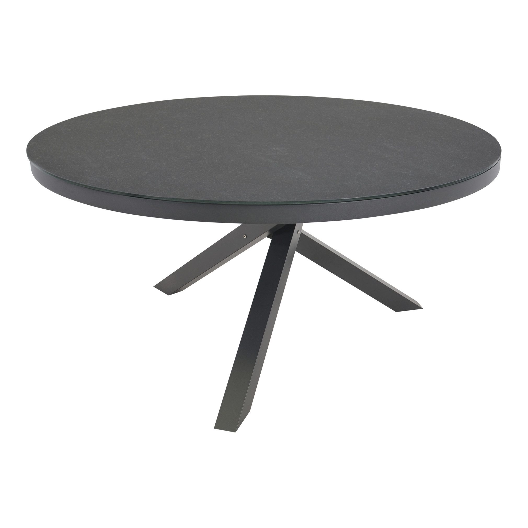 Gartentrends Gartentisch Mojito Ceramic Negro, rund, Glaskeramik, Aluminium, anthrazit - 74x150 (HxD)