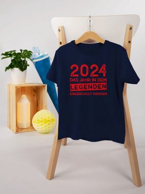 Shirtracer T-Shirt 2024 Das Jahr in dem Legenden eingeschult werden rot Einschulung Junge Schulanfang Geschenke