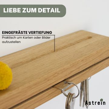 Astrein Schlüsselbrett, Schlüsselbrett aus Holz, Magnetisches Schlüsselbrett Eiche