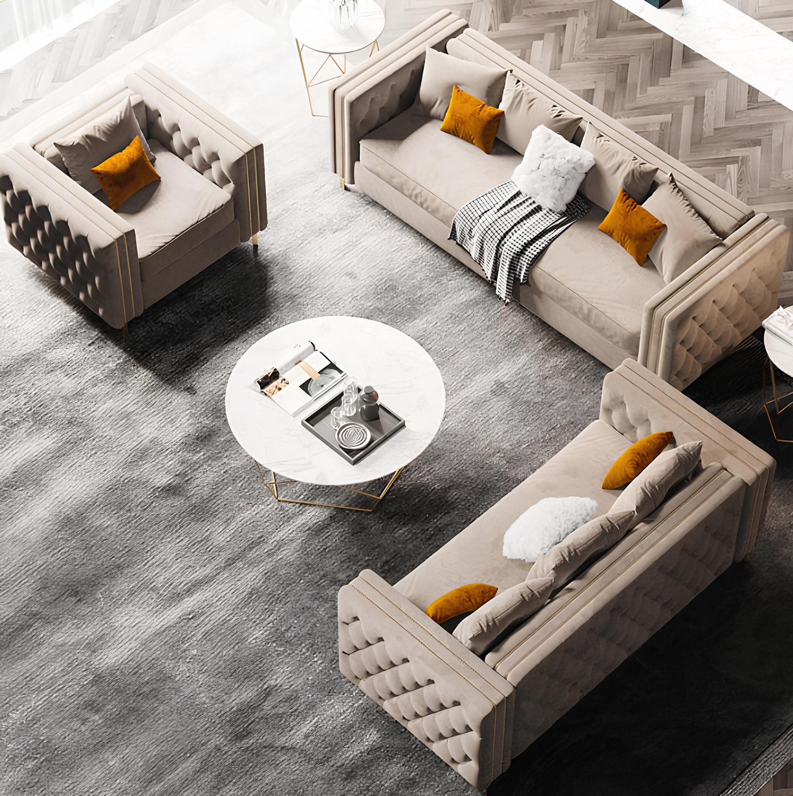 Xlmoebel Sofa Samt-Couch mit Relax-Funktion und modernem Design, 1 Teile, Hergestellt in Europa