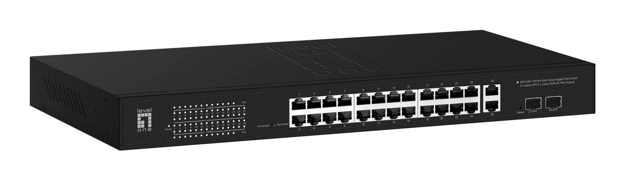 LEVELONE Switch 28x GE GEP-2841 Netzwerk-Switch