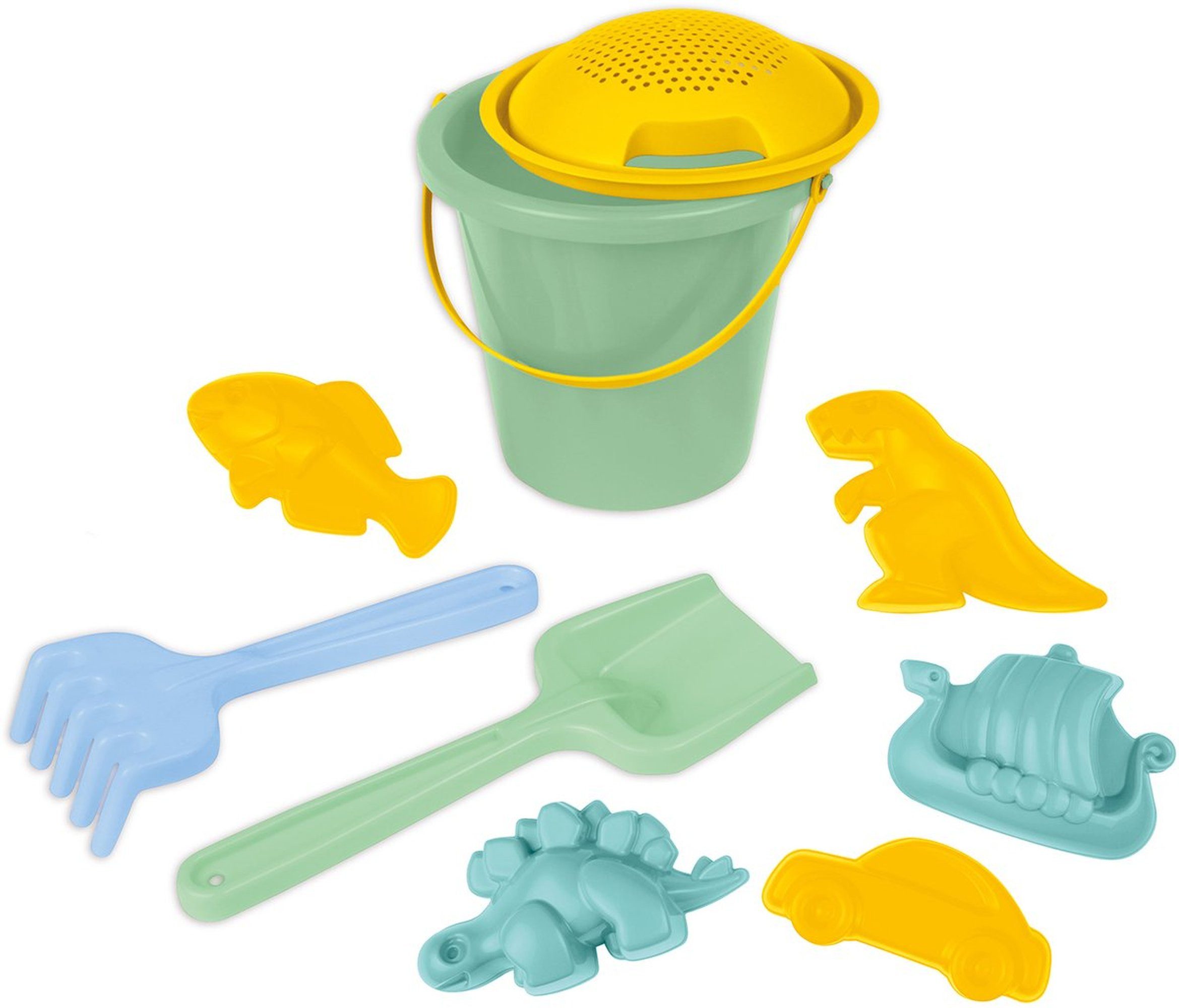 SIMM Spielwaren Spiel 9-tlg. Sandspielset mit 2,5L Eimer Gießkanne & 4 Formen