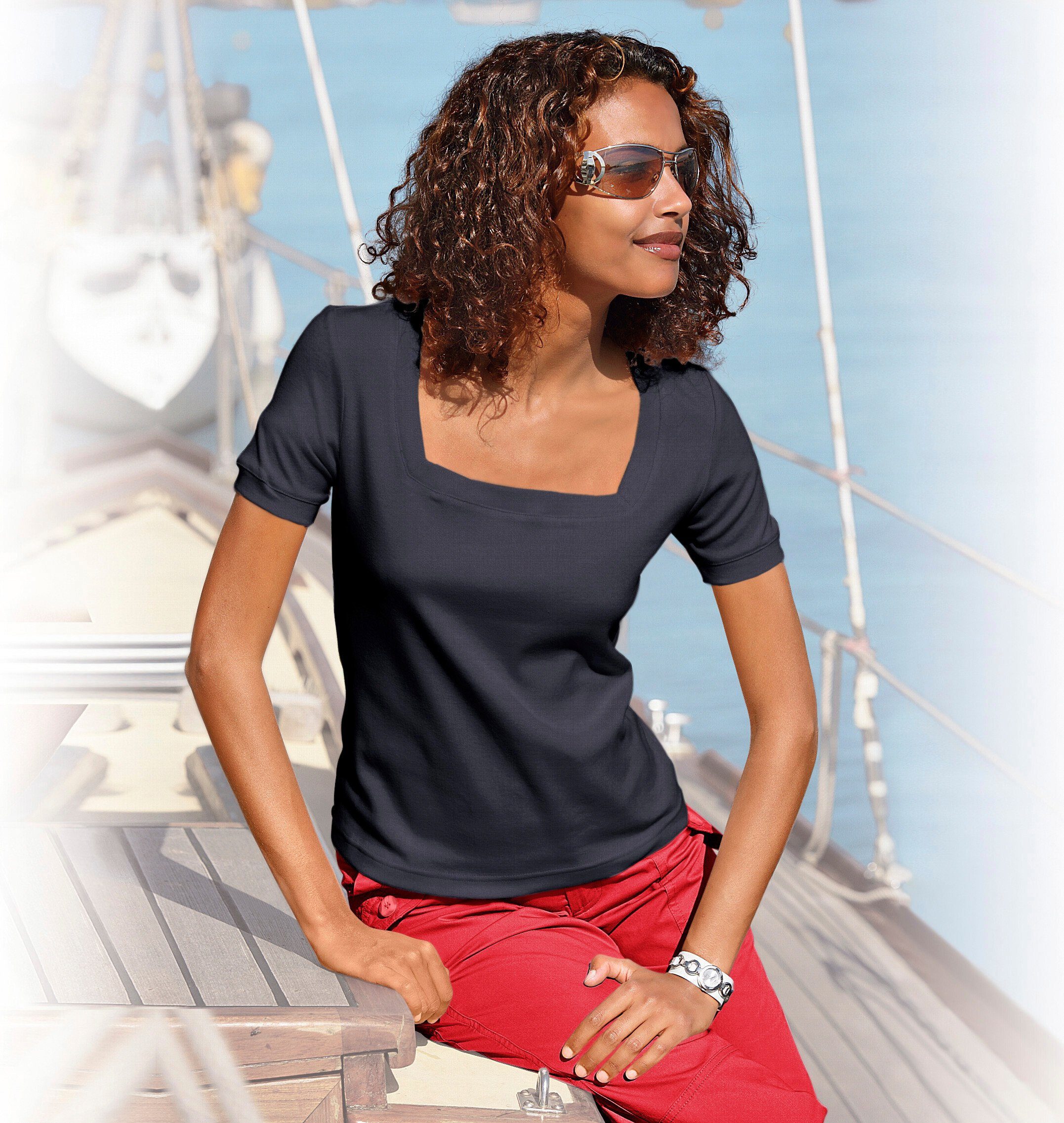 heine Kurzarmshirt "Carré-Shirt", (1 tlg.) günstig online kaufen