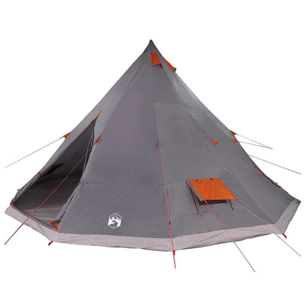 Tipi-Zelt Tipi Zelt mit Dach Grau und Orange 560 x 560 x 300 cm Taft